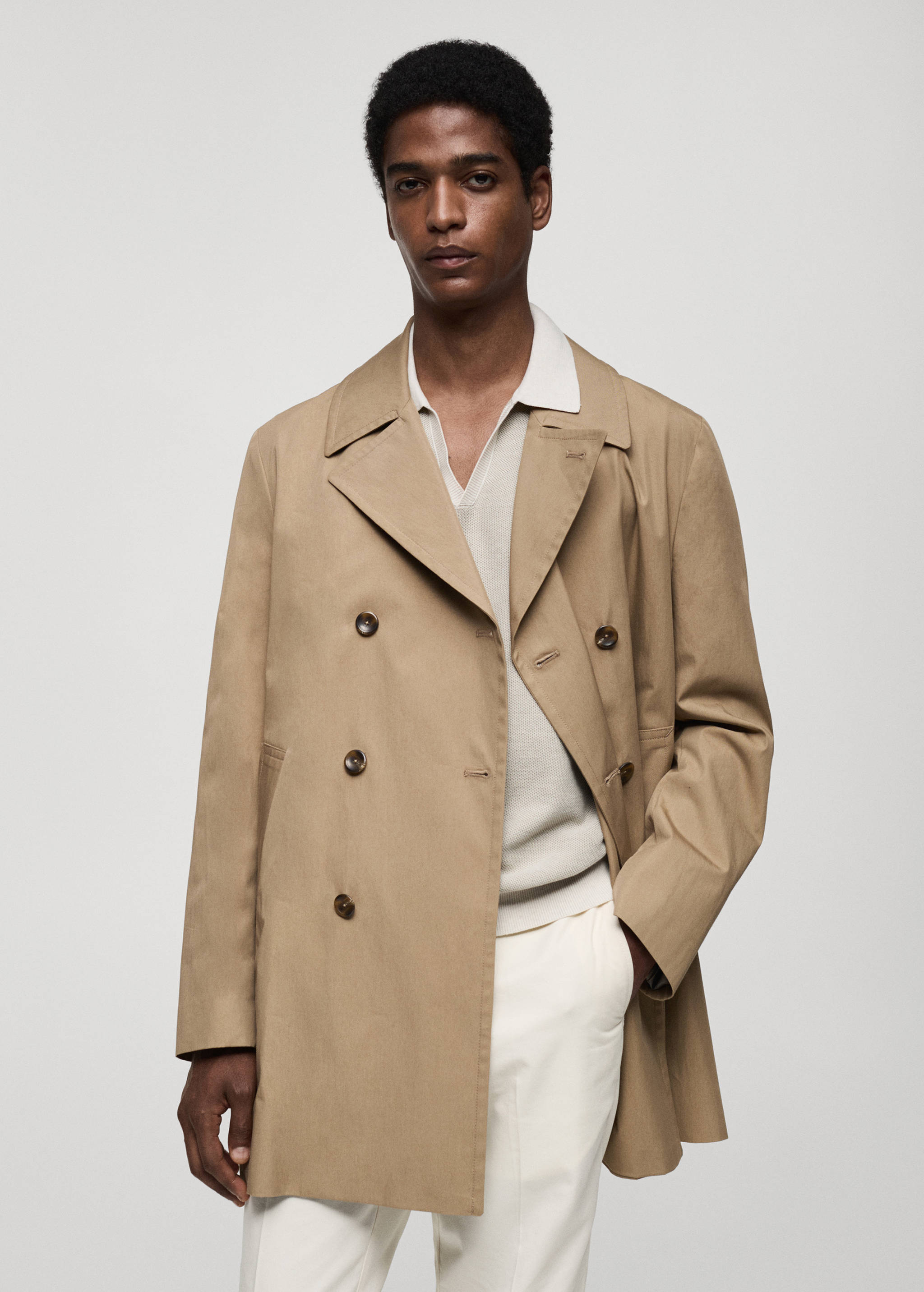 棉质华达呢短裤 - null