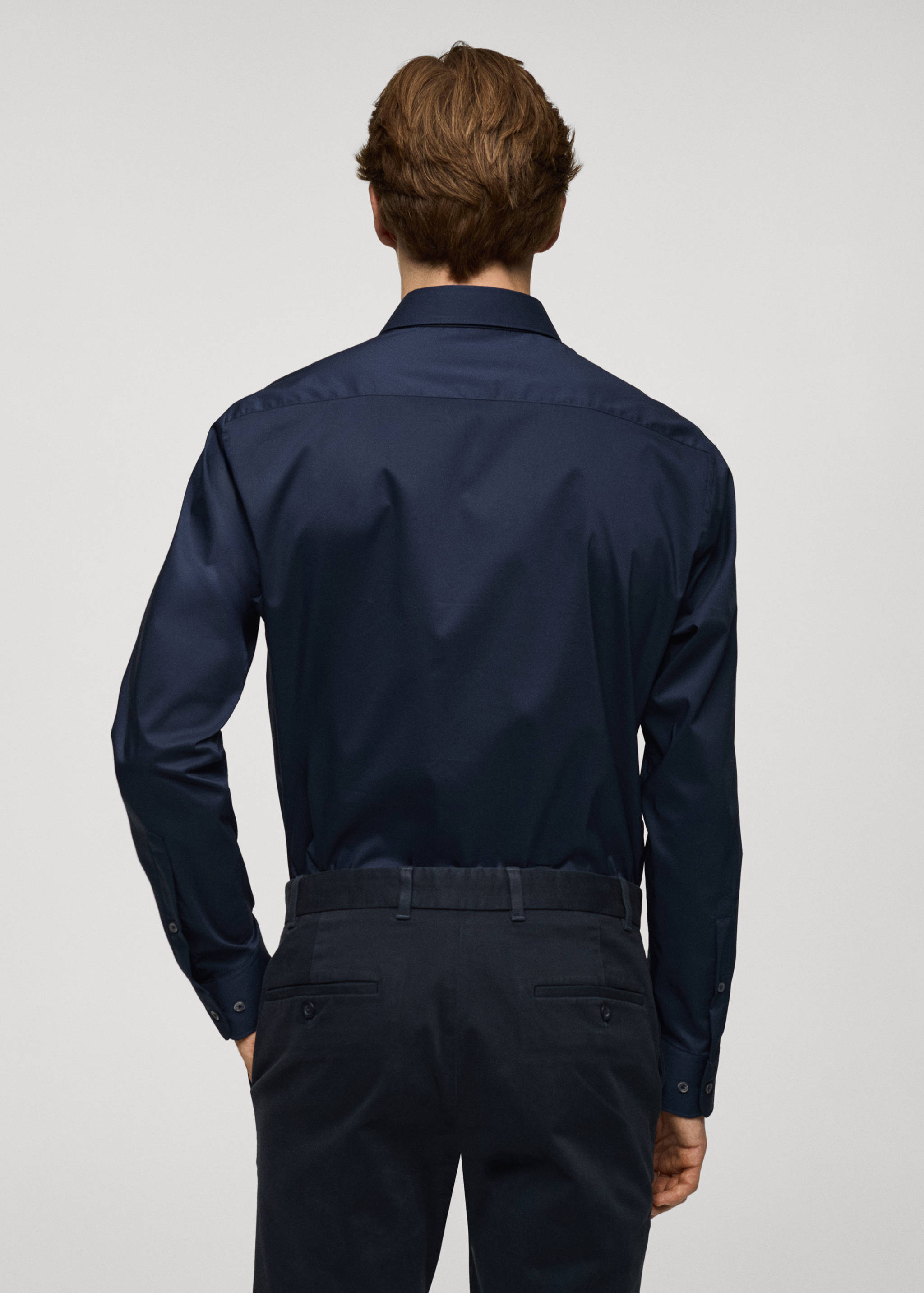 Regular-fit stretch cotton shirt - Reverse of the article