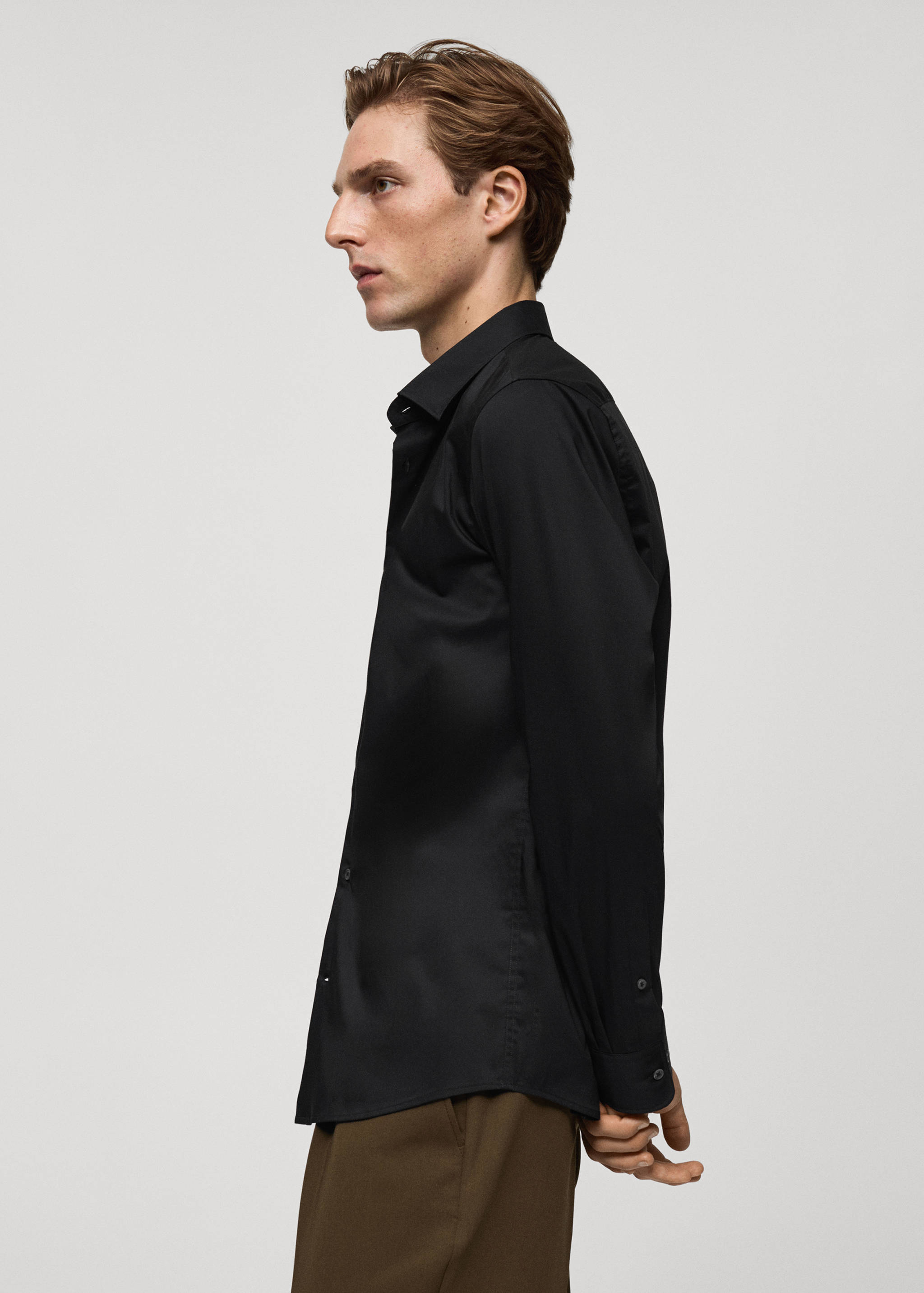 Regular-fit stretch cotton shirt - Details of the article 6