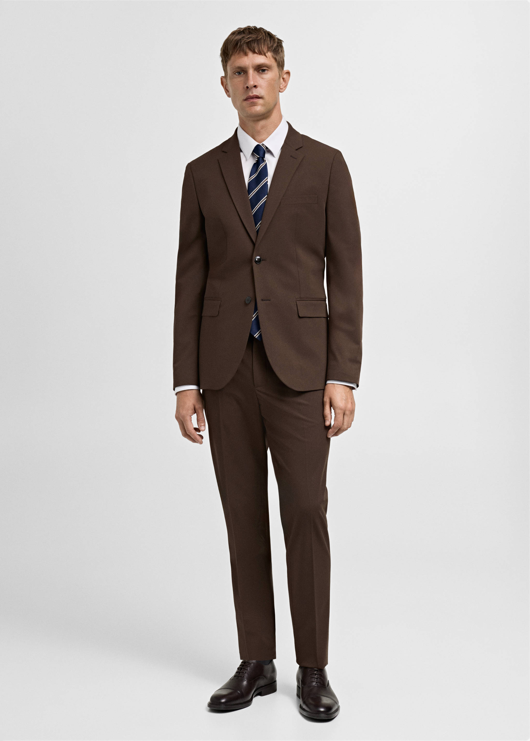 Super slim-fit suit jacket in stretch fabric - General plane