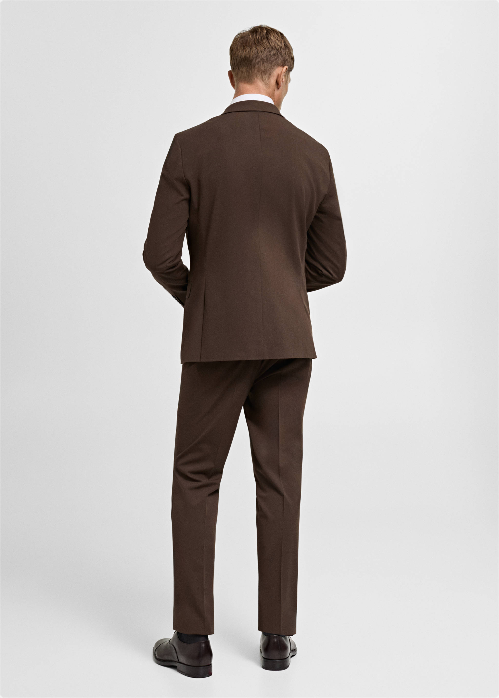 Super slim-fit suit jacket in stretch fabric - Reverse of the article
