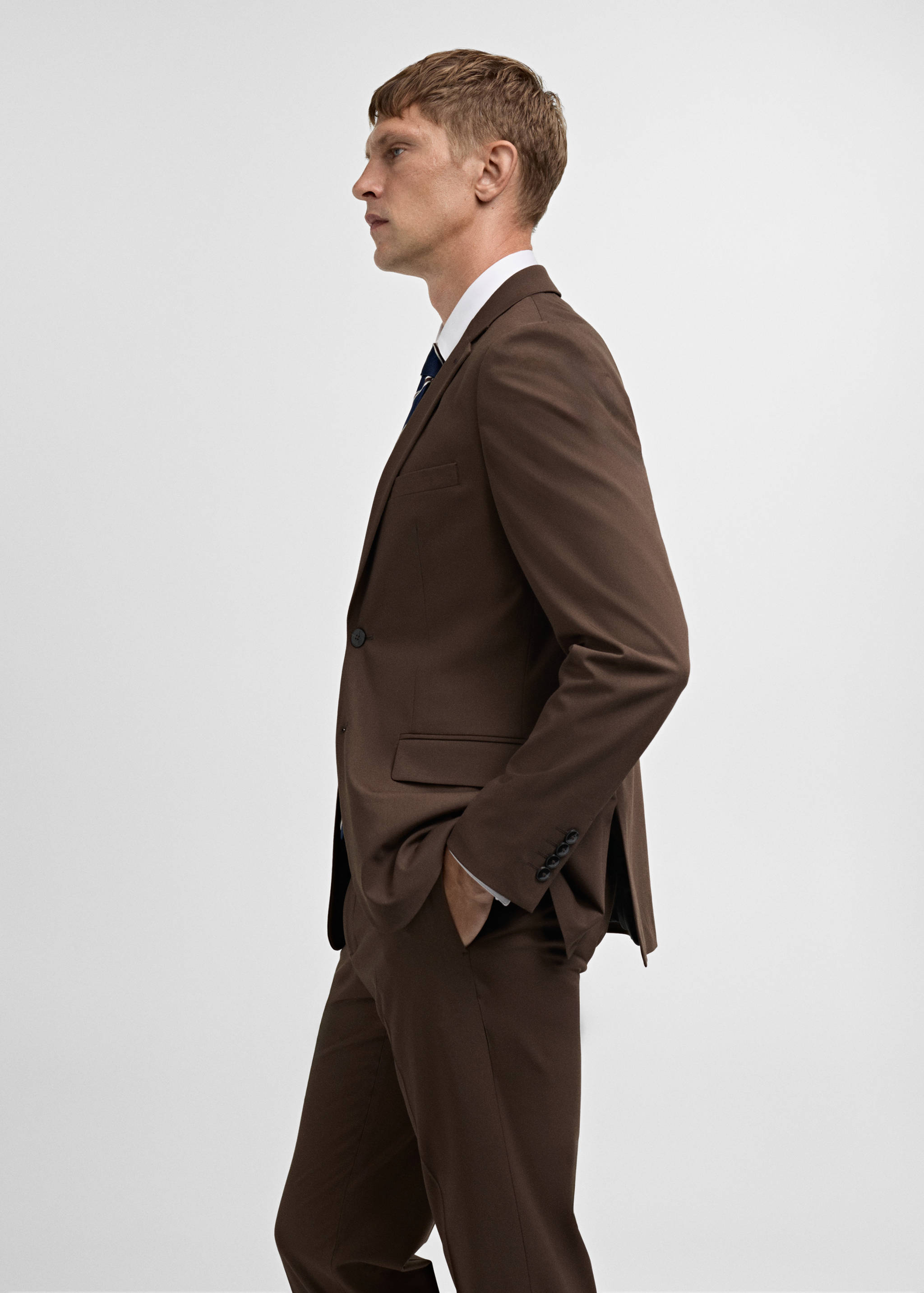 Super slim-fit suit jacket in stretch fabric - Details of the article 2