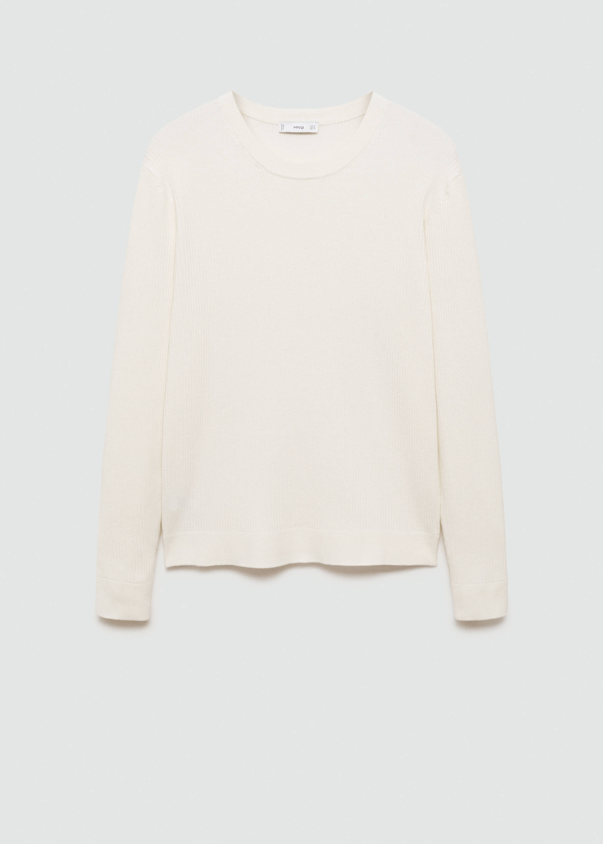 Ribbed cotton knitted sweater - Article without model