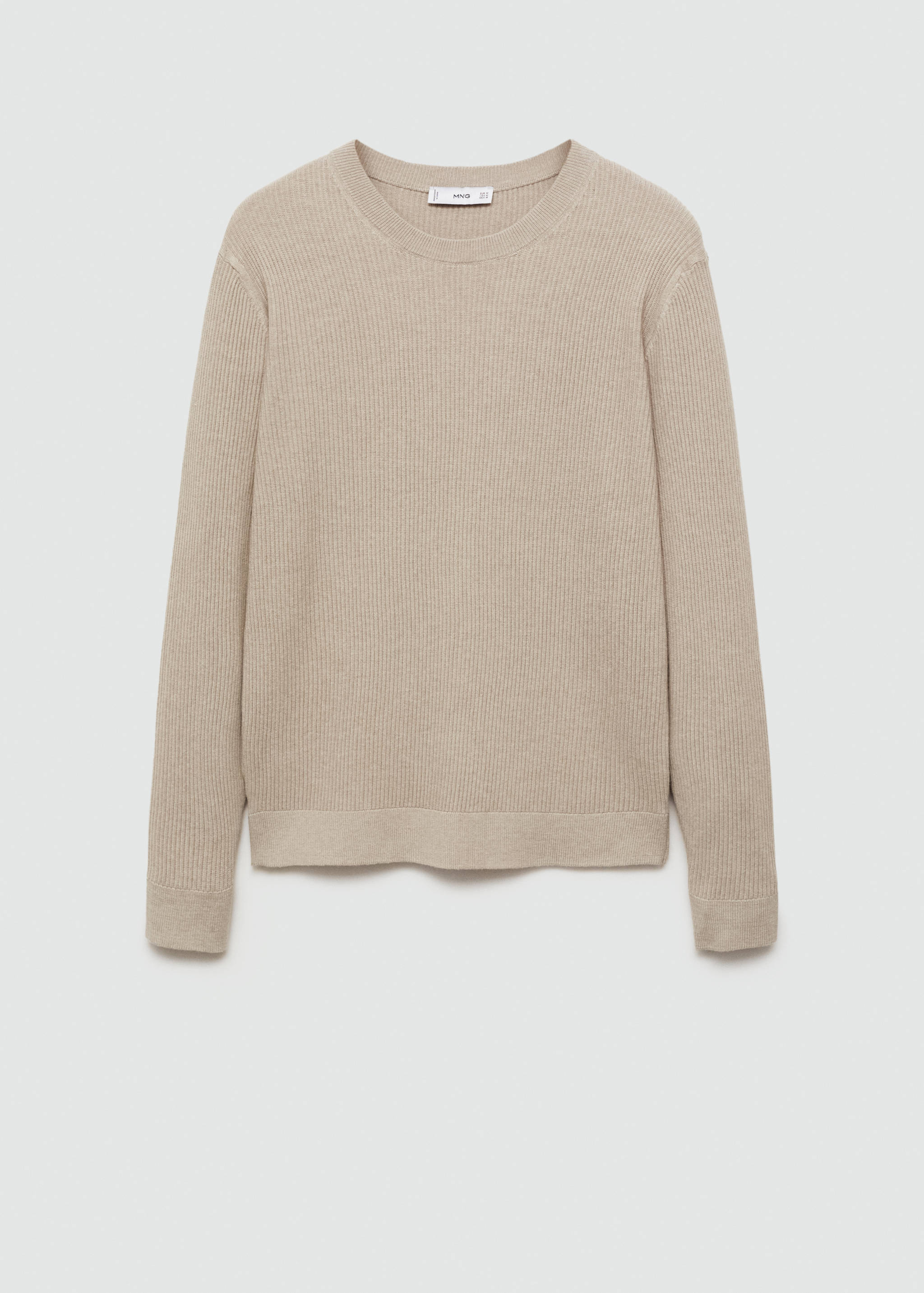 Ribbed cotton knitted sweater - Article without model