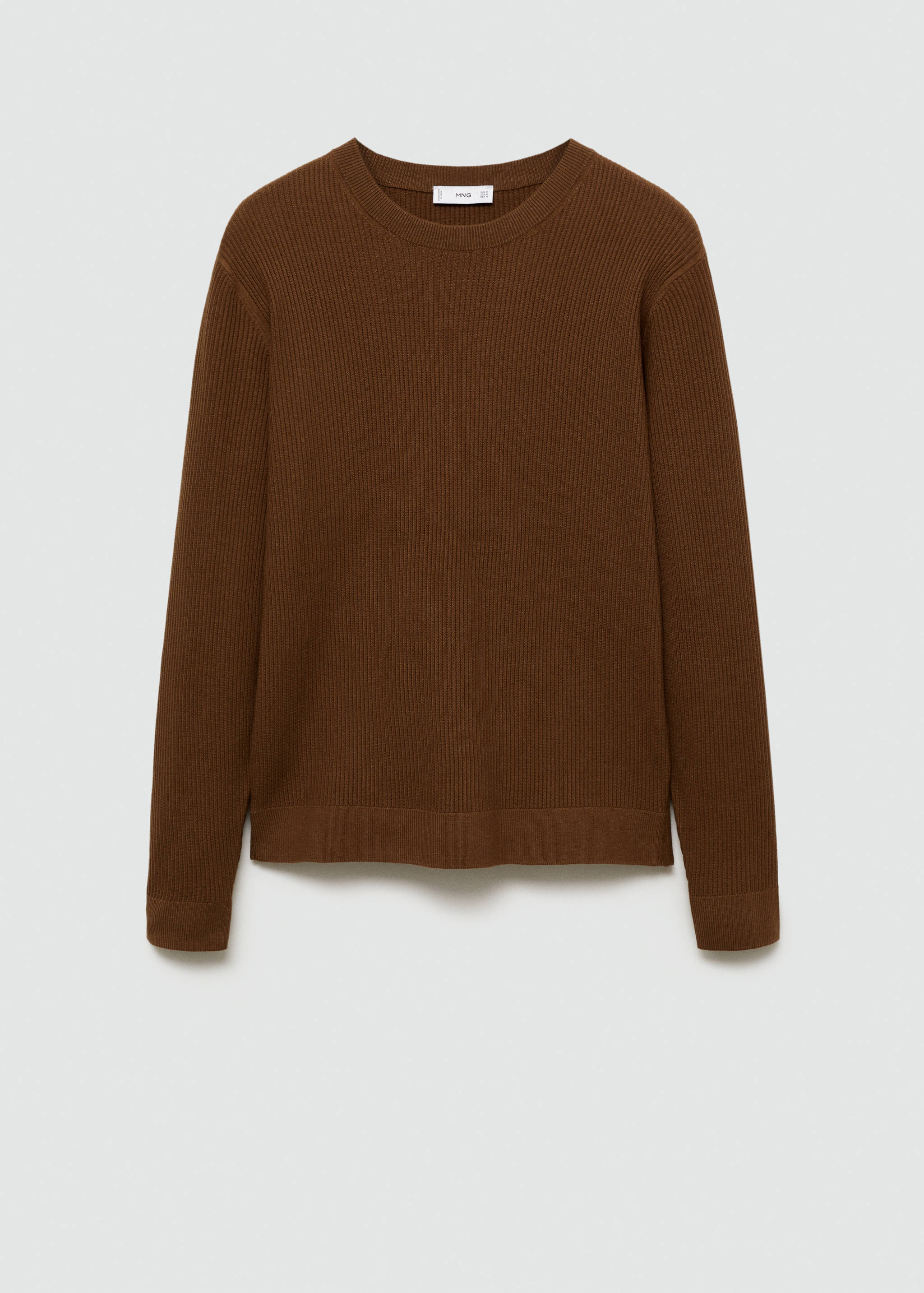 Ribbed cotton knitted sweater - Article without model