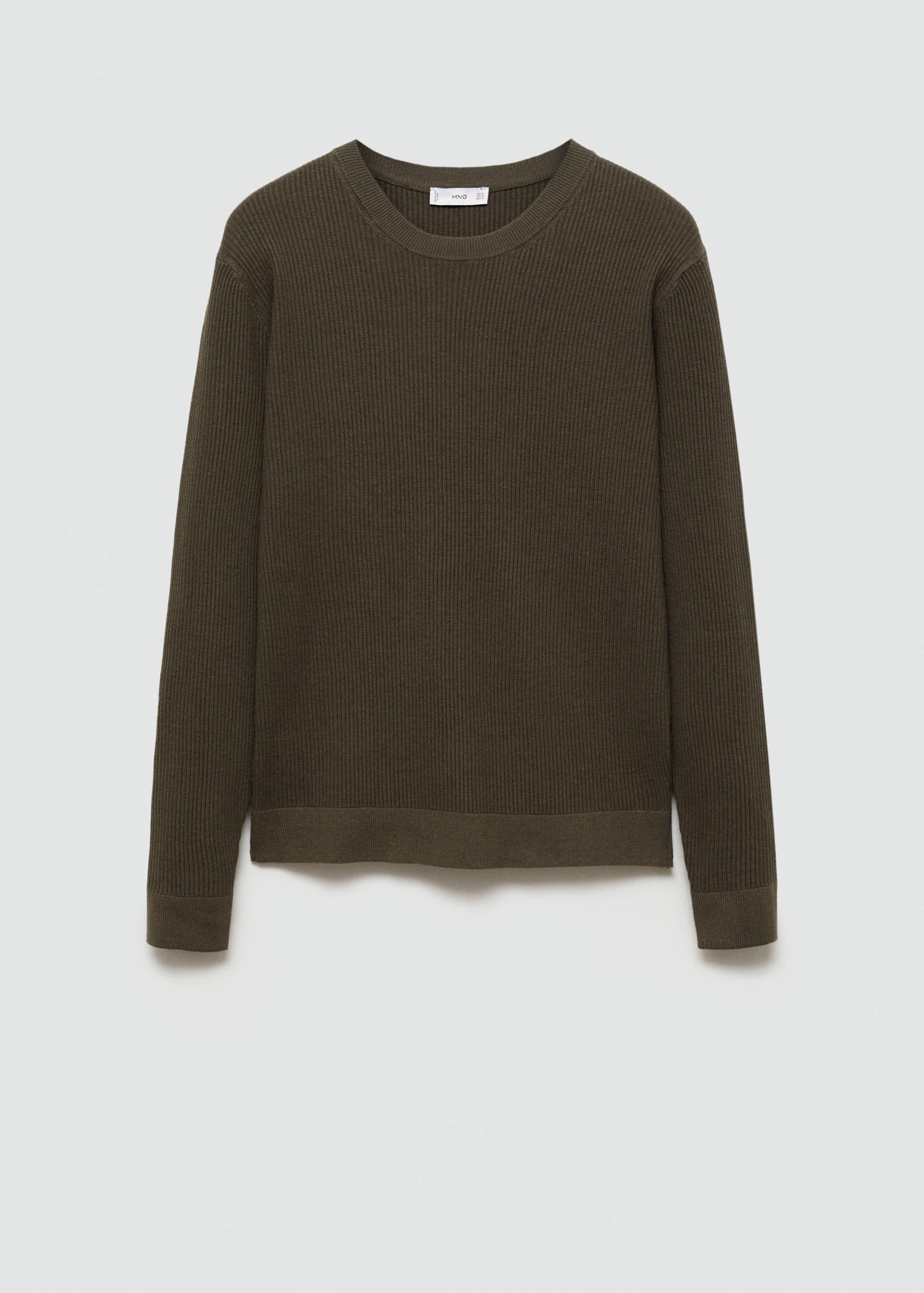 Ribbed cotton knitted sweater - Article without model