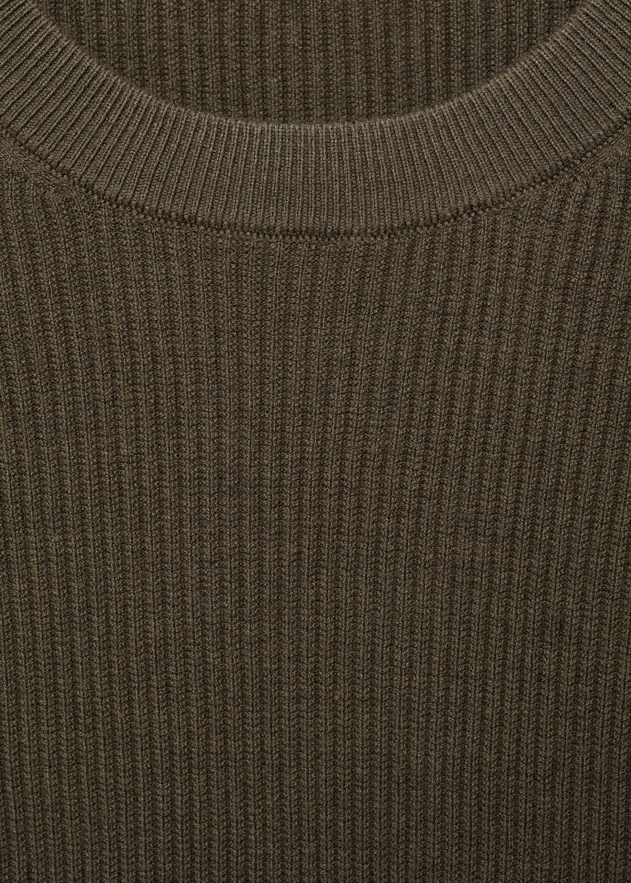 Ribbed cotton knitted sweater - Details of the article 8