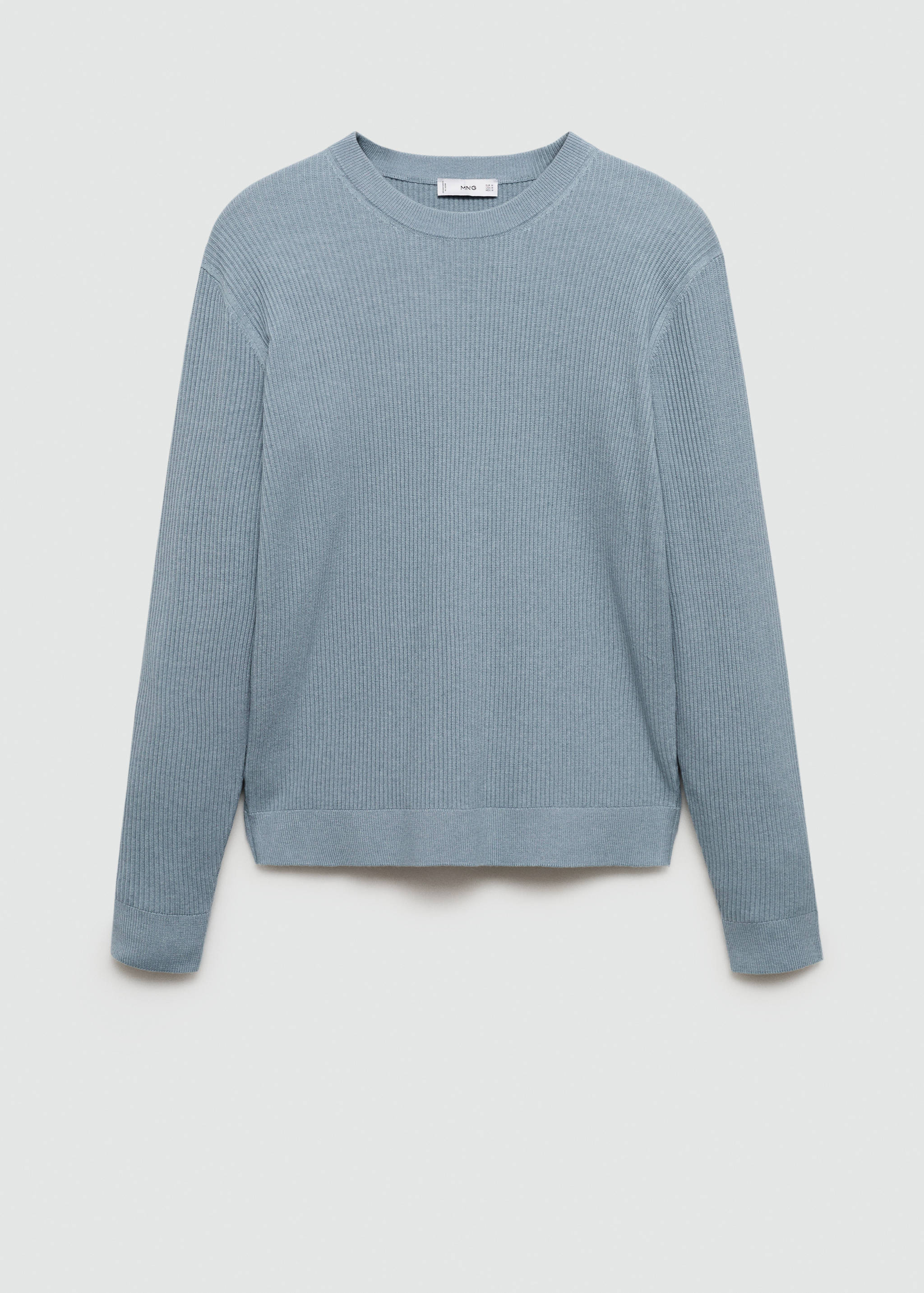 Ribbed cotton knitted sweater - Article without model