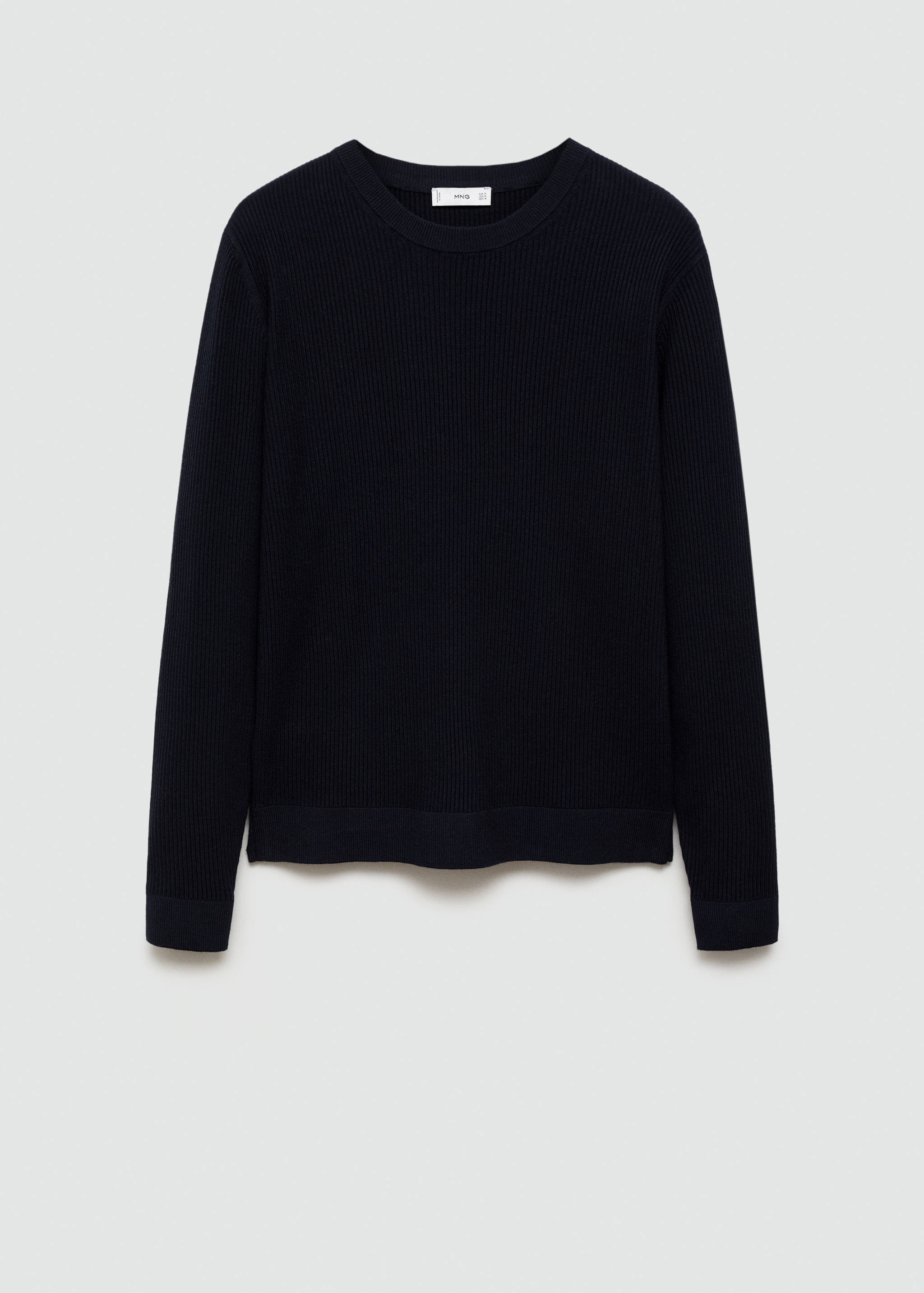 Ribbed cotton knitted sweater - Article without model