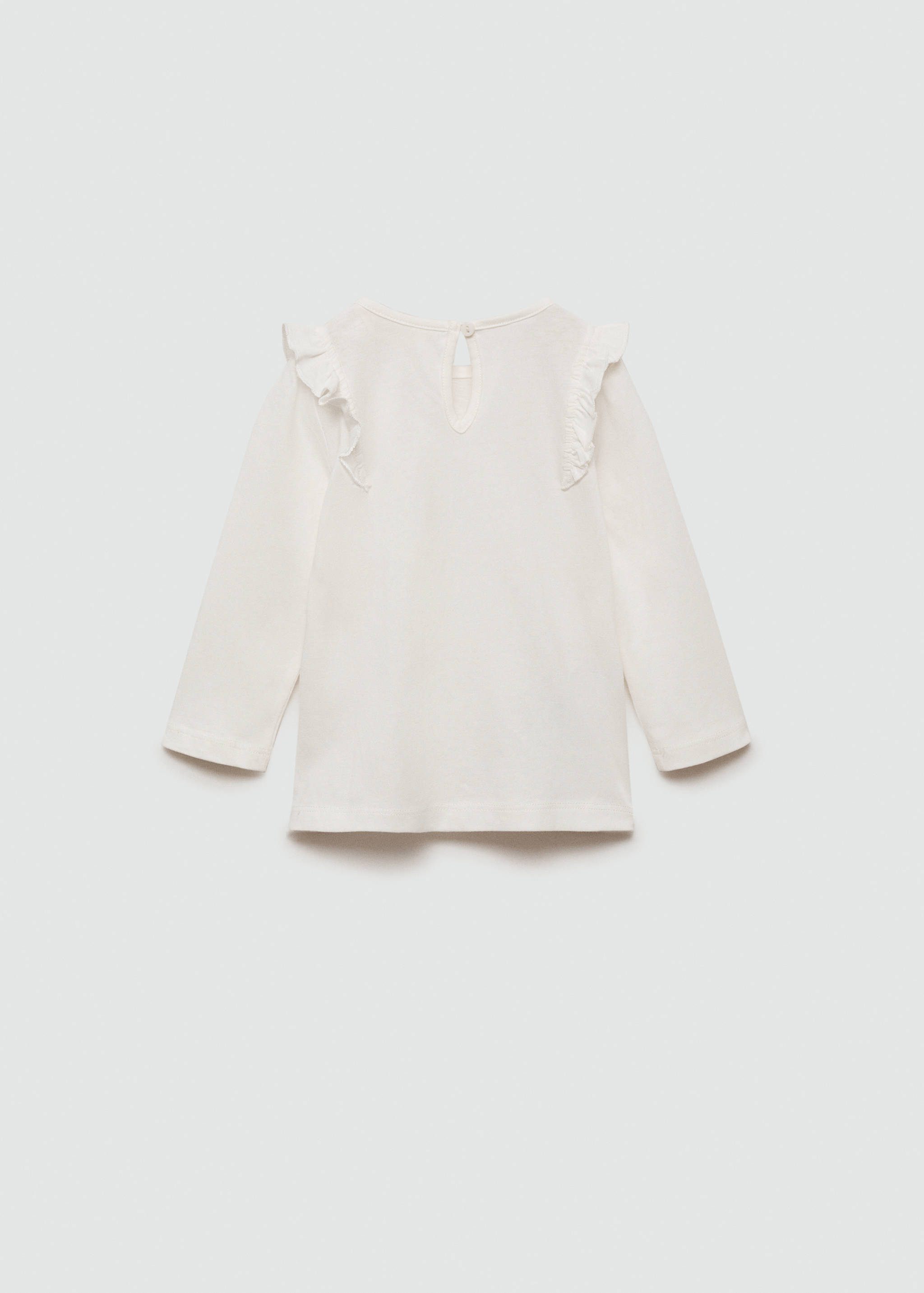 Long -sleeved t-shirt with ruffles - Reverse of the article