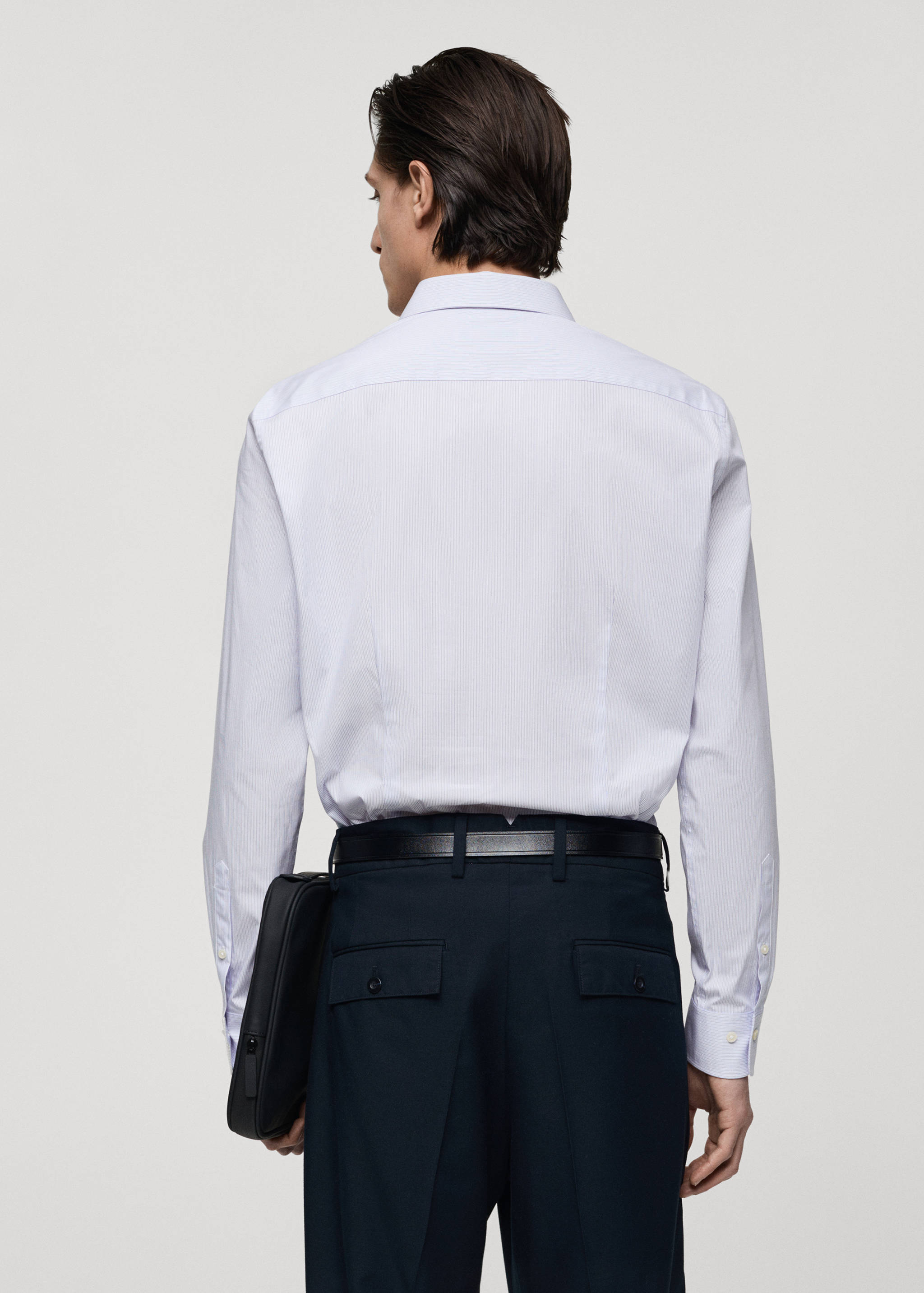 Chemise slim fit coton milleraies - Verso de l’article