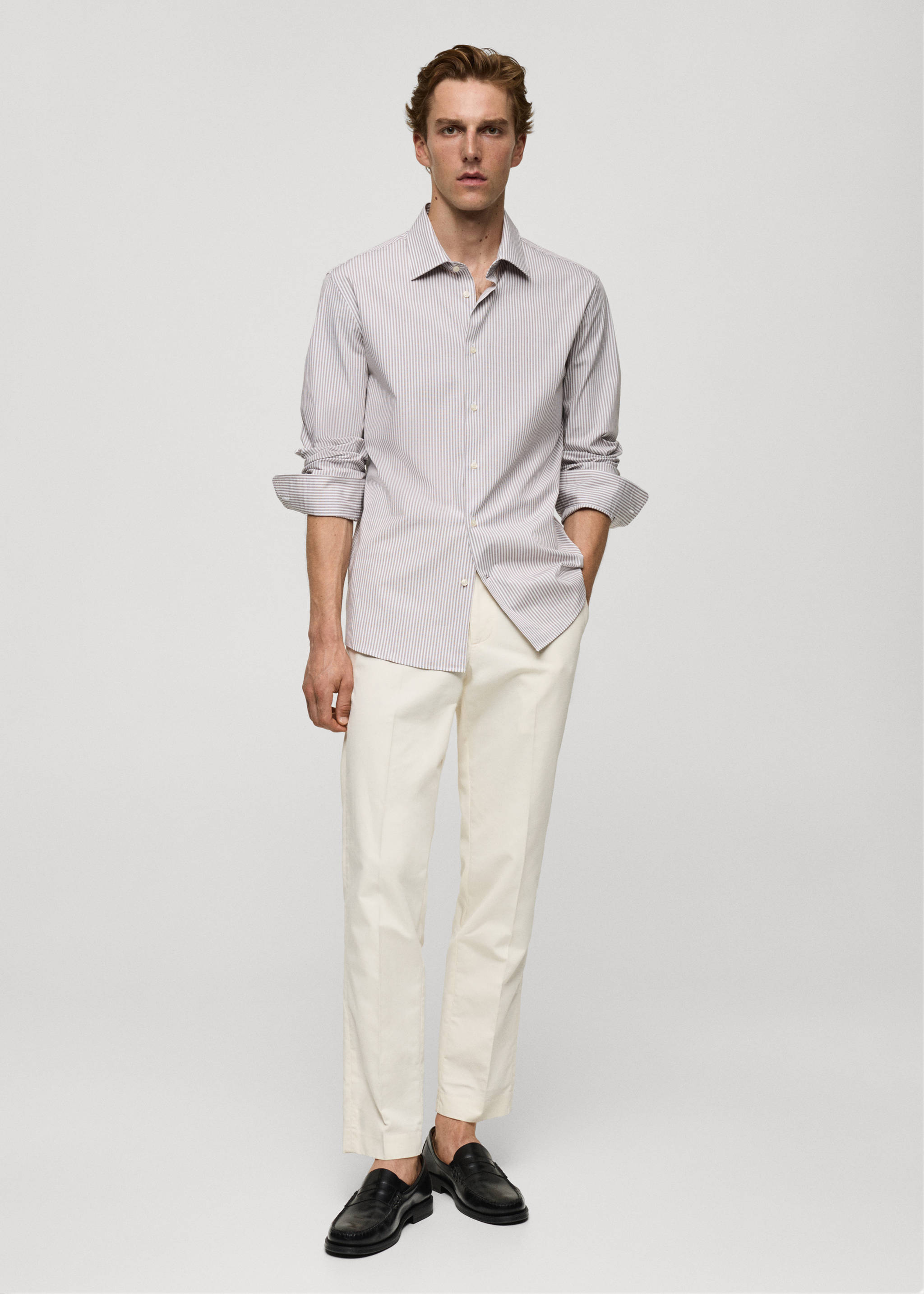 Chemise slim fit coton milleraies - Plan général