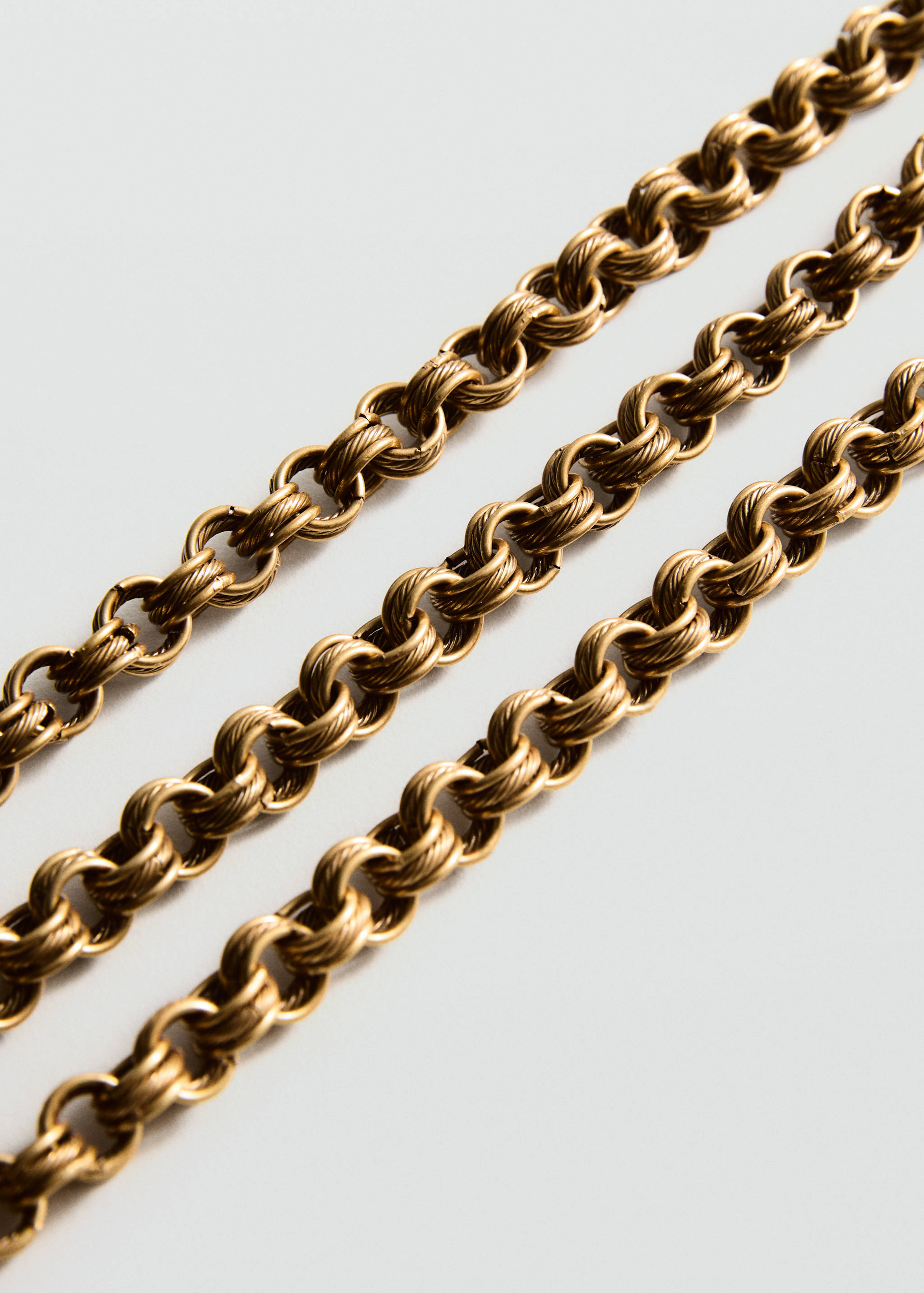 Mixed link necklace - Medium plane