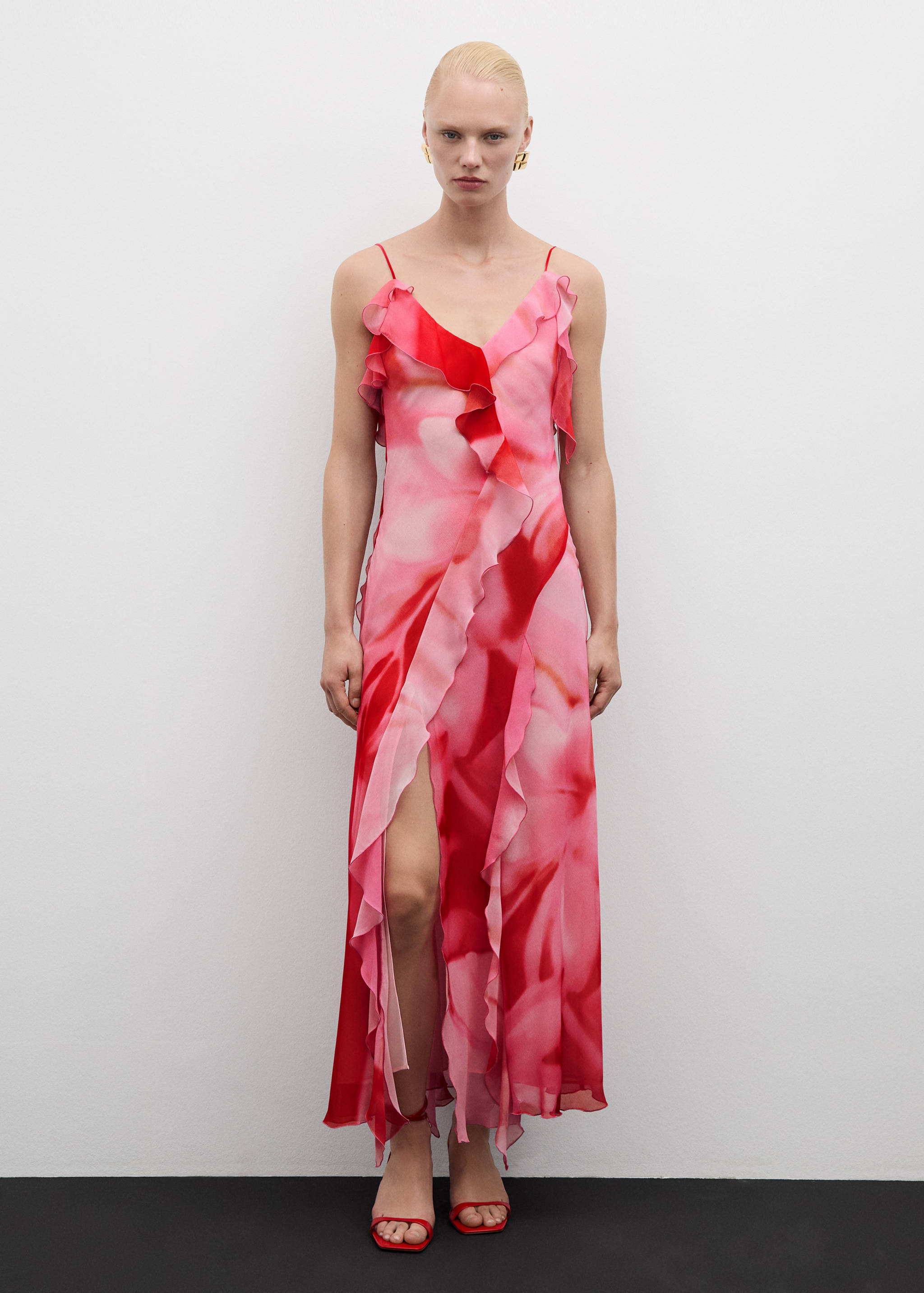 Ruffles slit dress - General plane