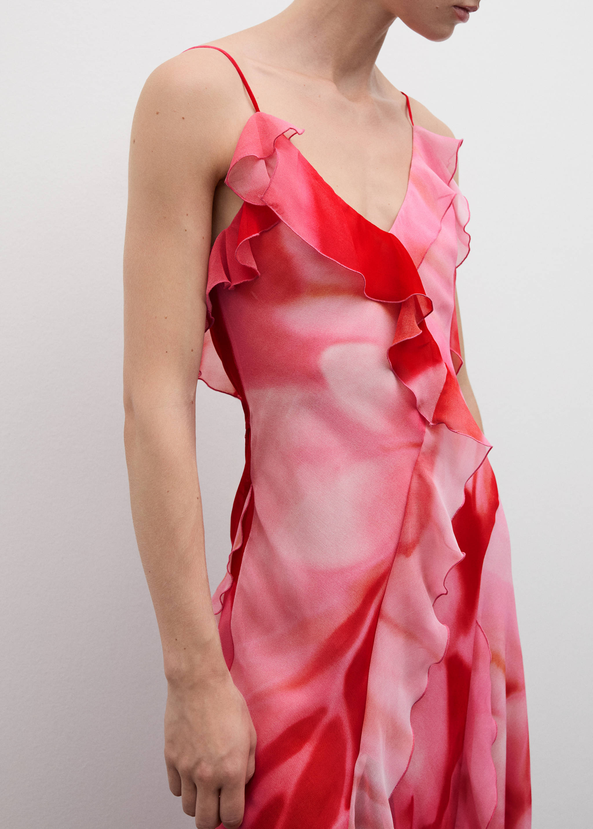 Ruffles slit dress - Medium plane