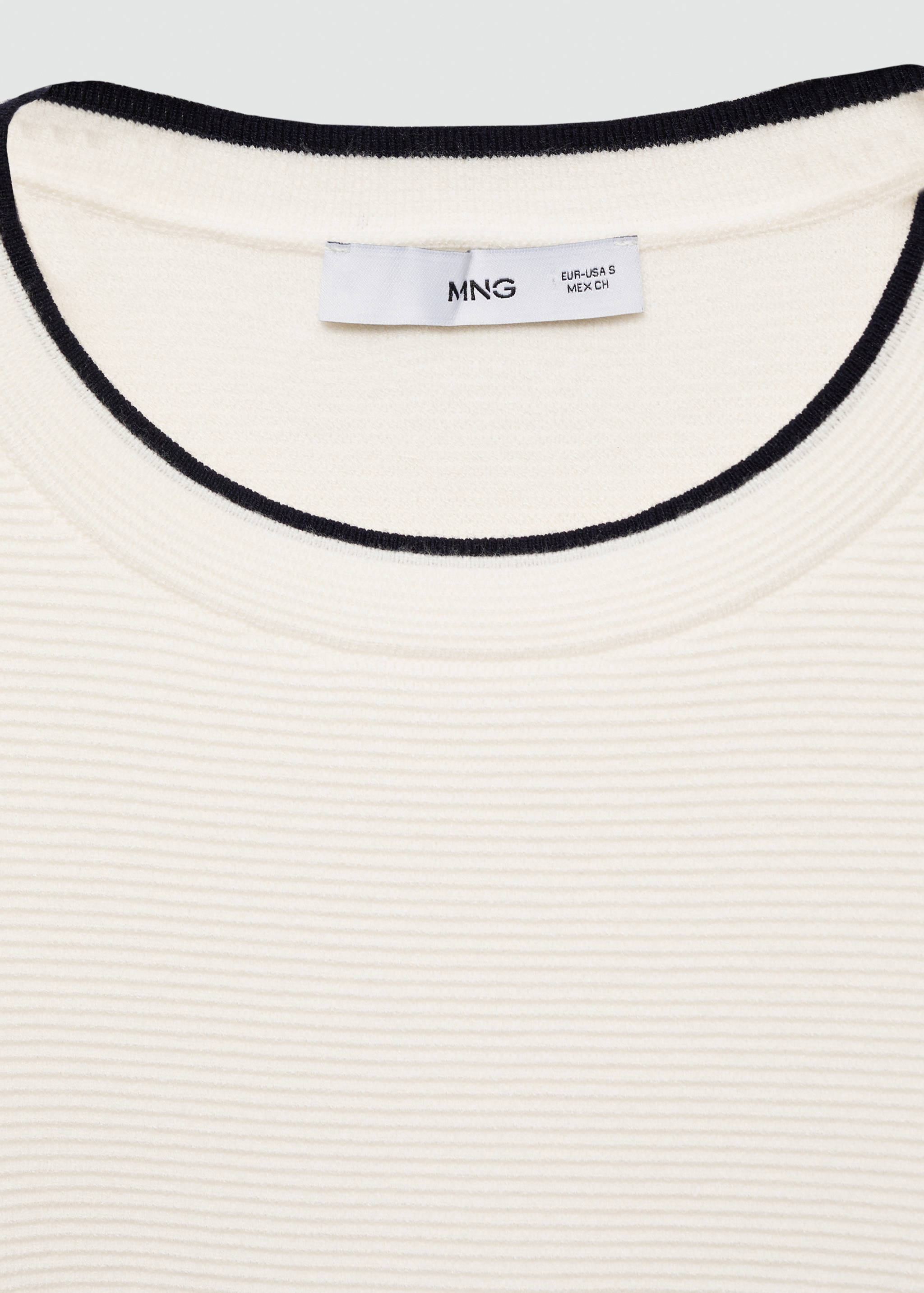 Short-sleeved sweater with contrasting trims - Details of the article 8