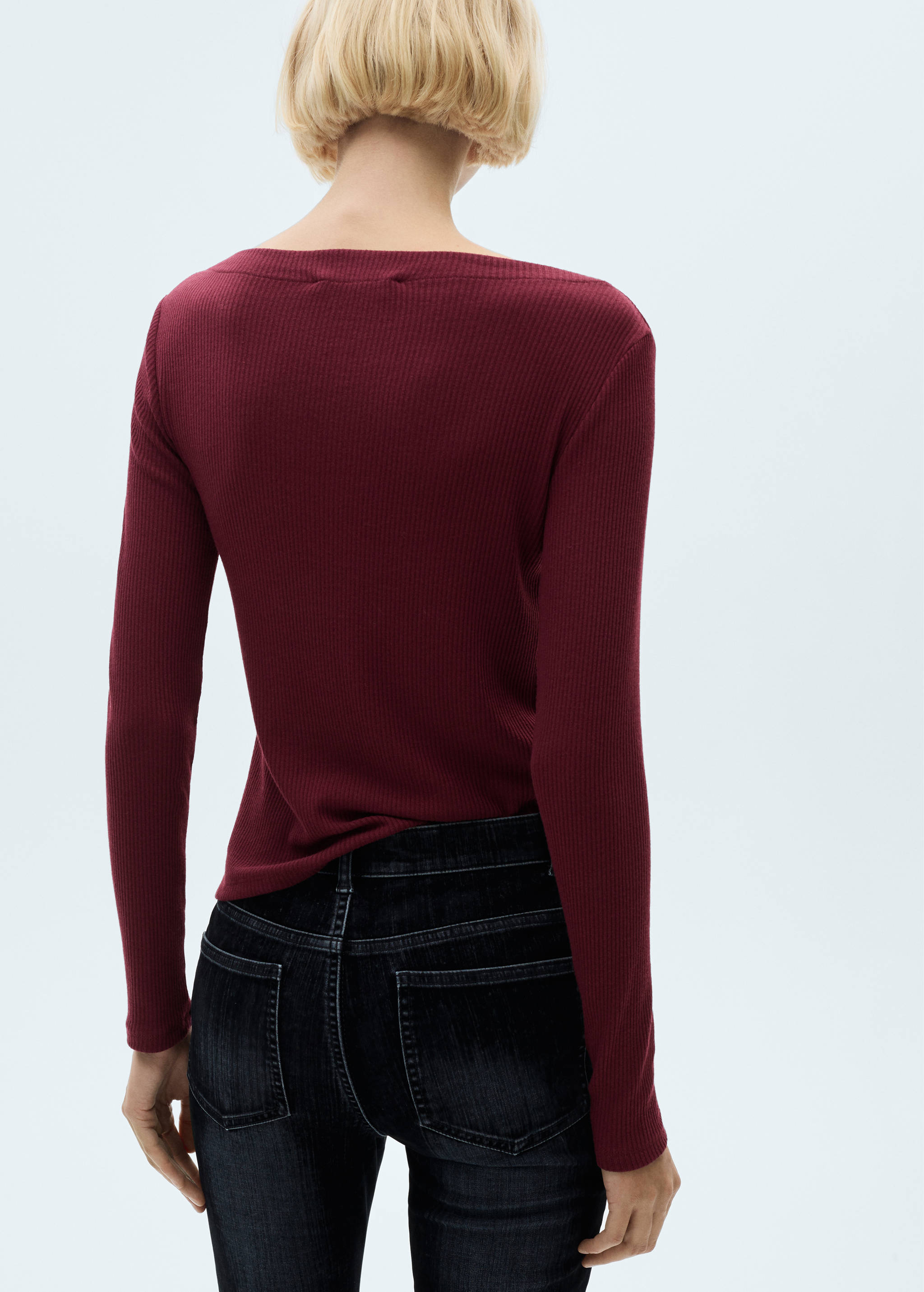 Camiseta punto manga larga - Reverso del artículo