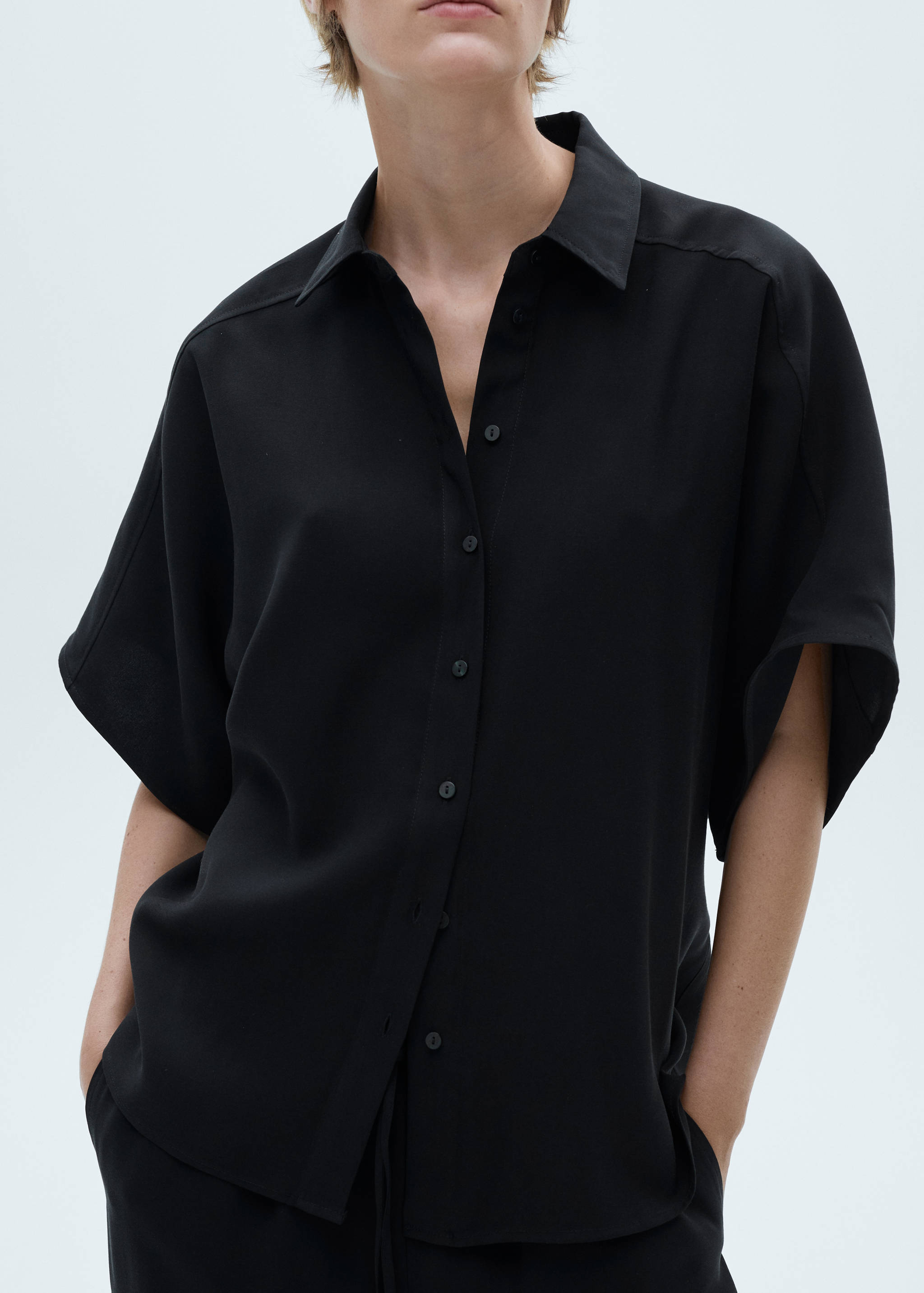 Oversized short-sleeved shirt - Medium plane