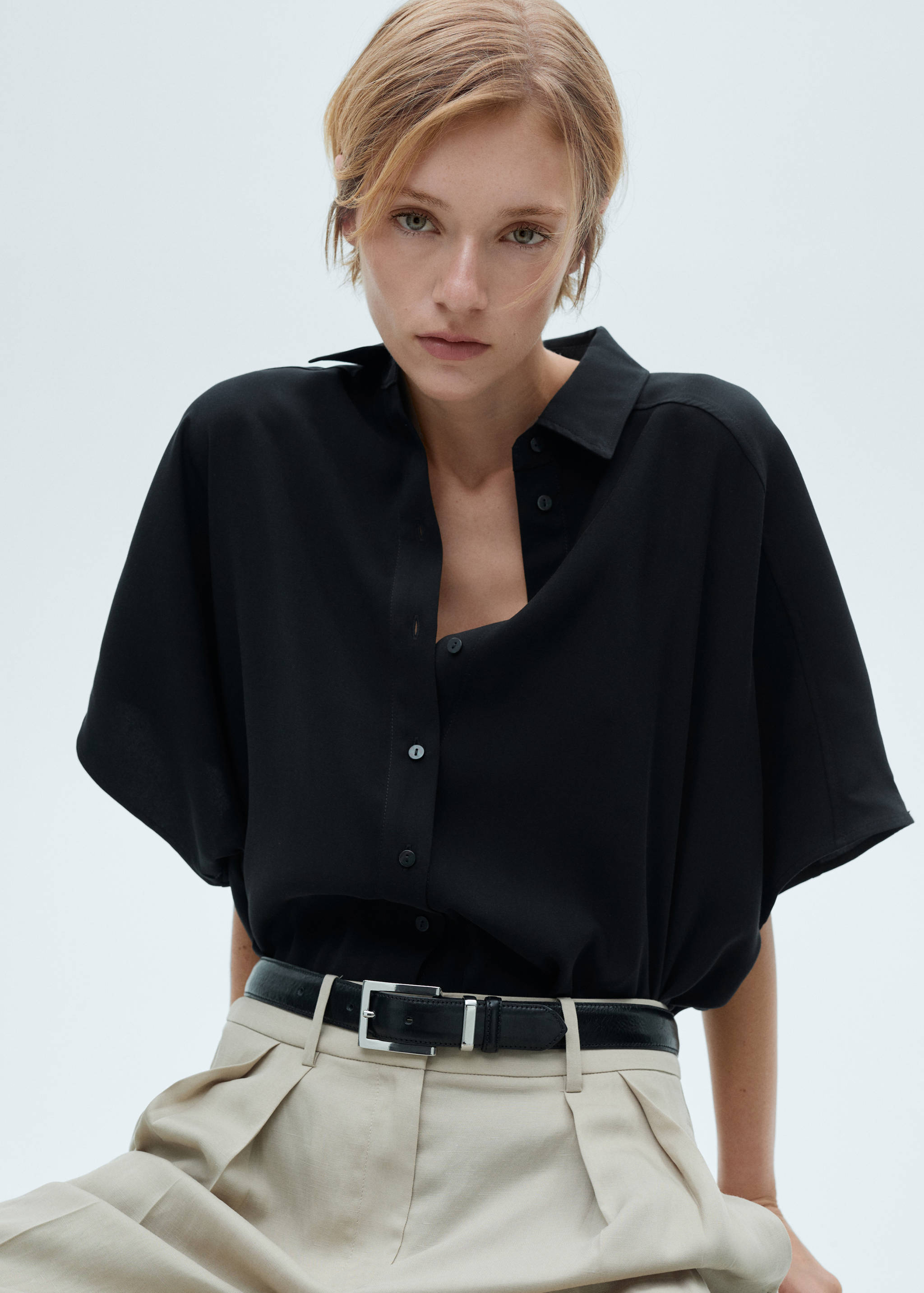 Oversized short-sleeved shirt - Details of the article 2