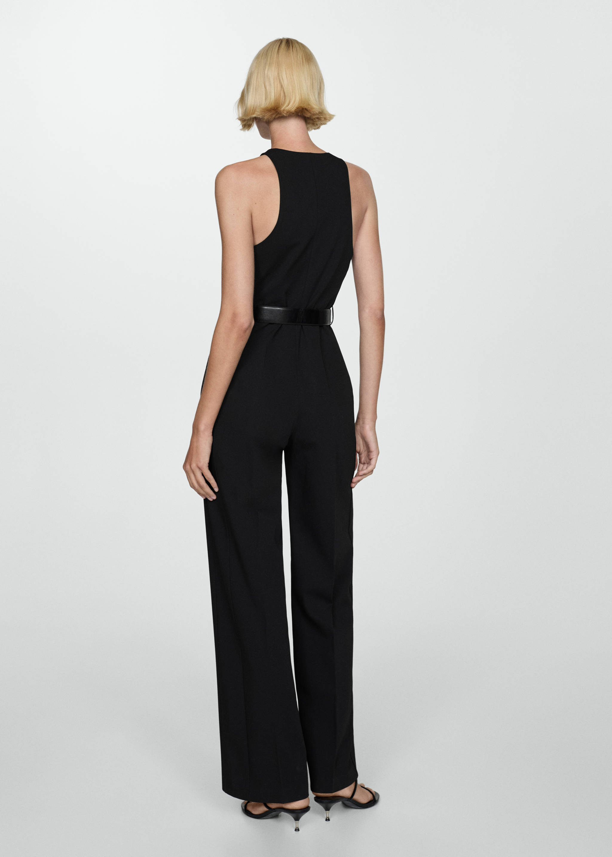 Jumpsuit with belt and zip - Reverse of the article