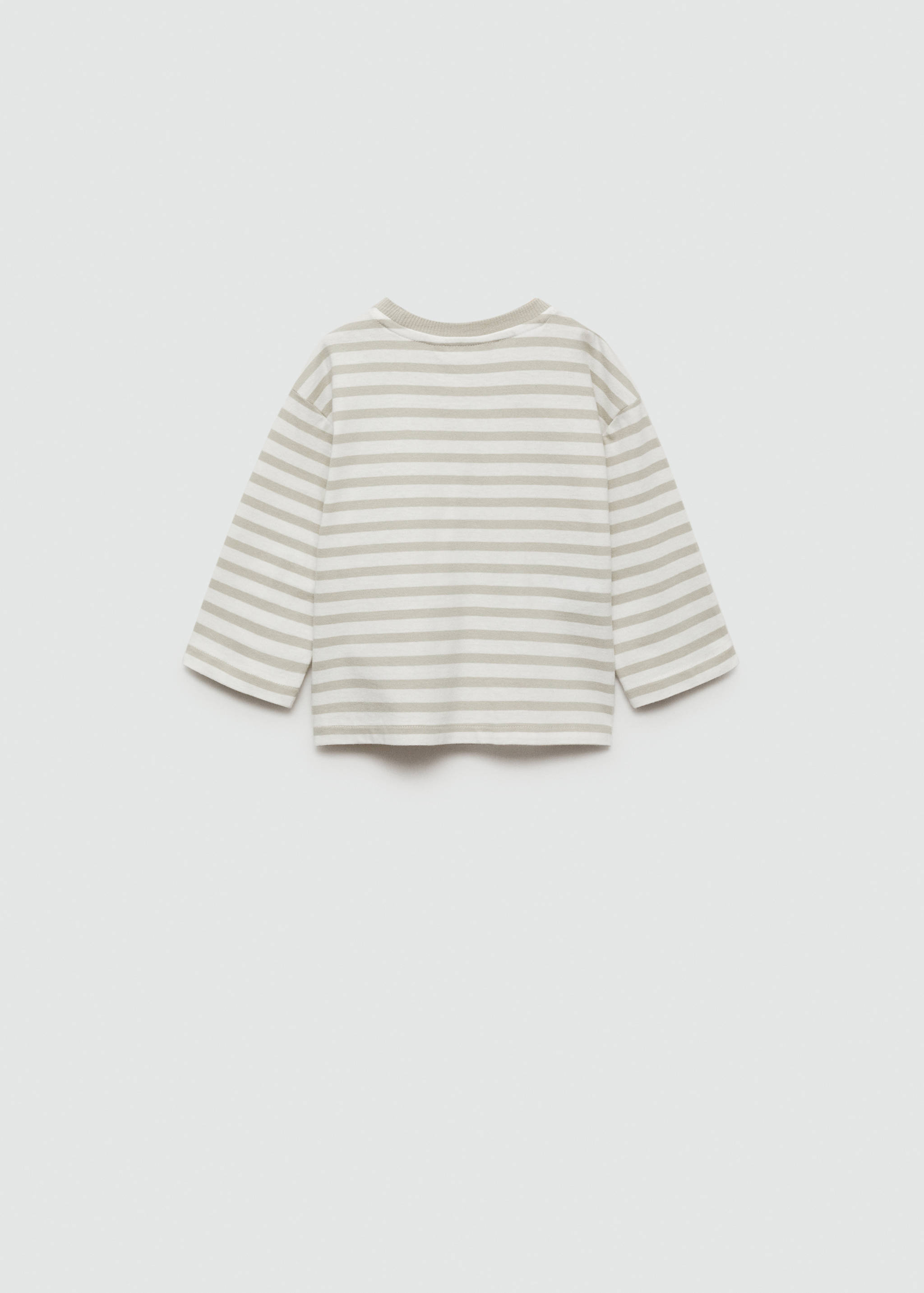 Striped cotton T-shirt - Reverse of the article