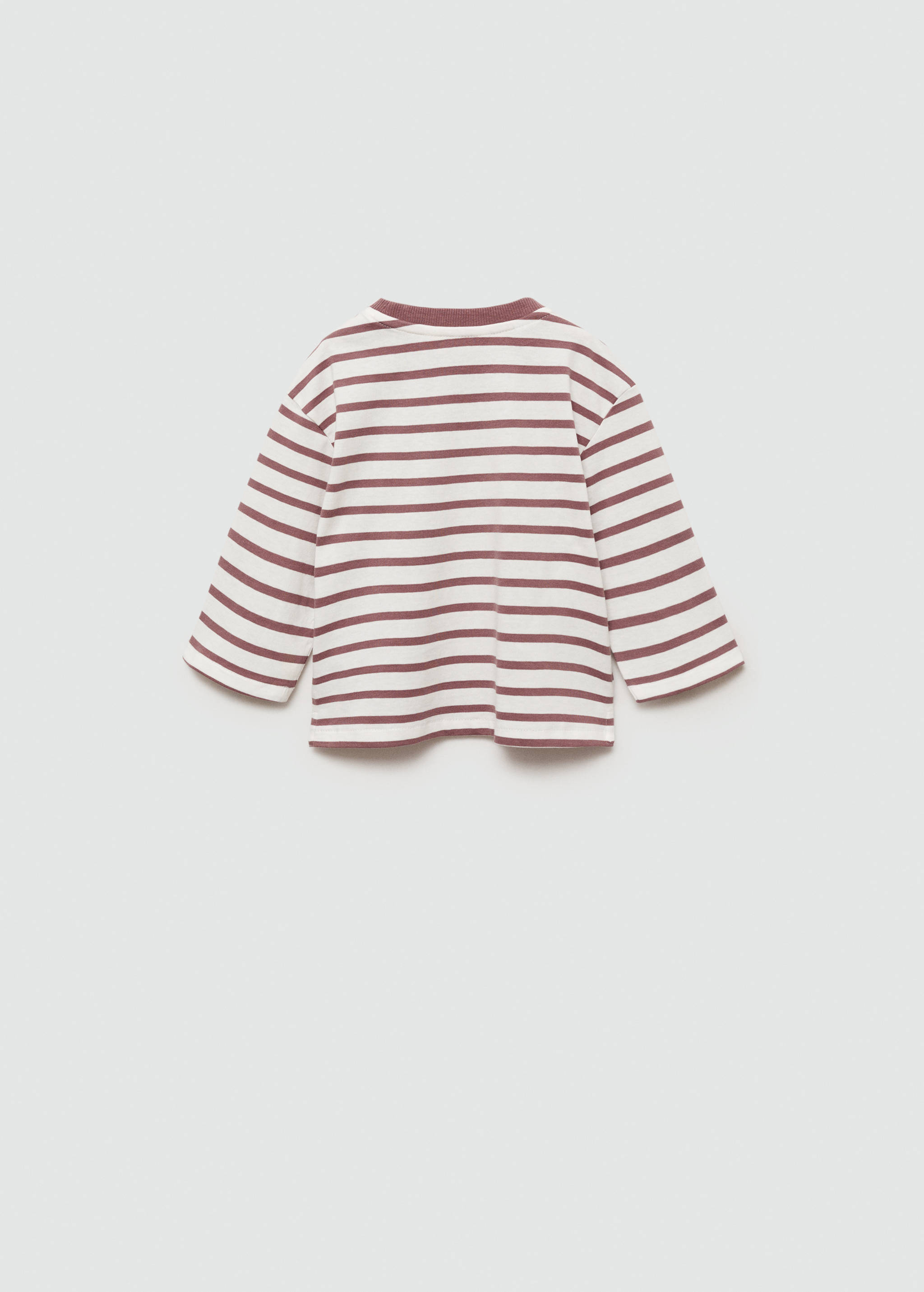 Striped cotton T-shirt - Reverse of the article