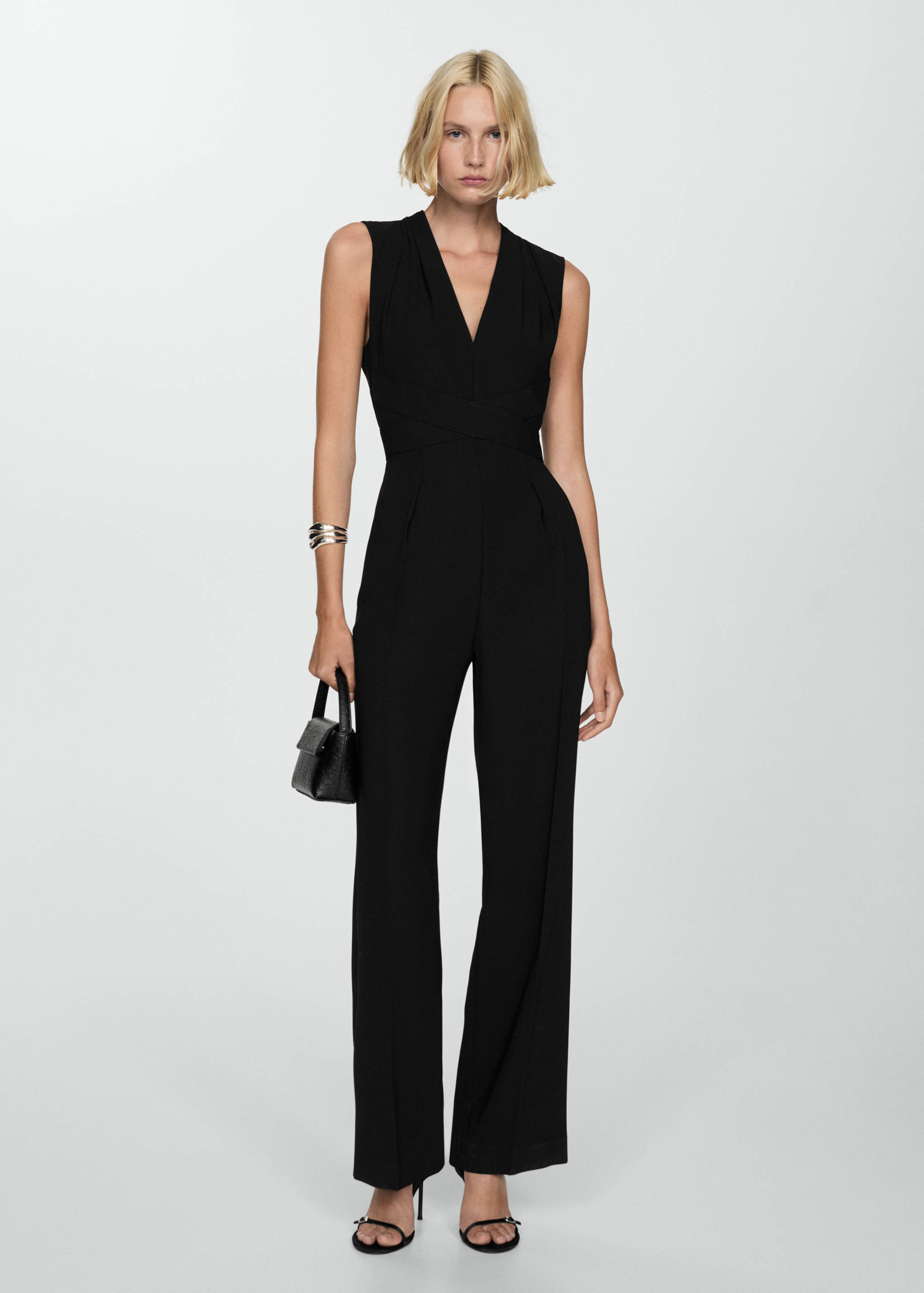Long jumpsuit with crossover detail - General plane