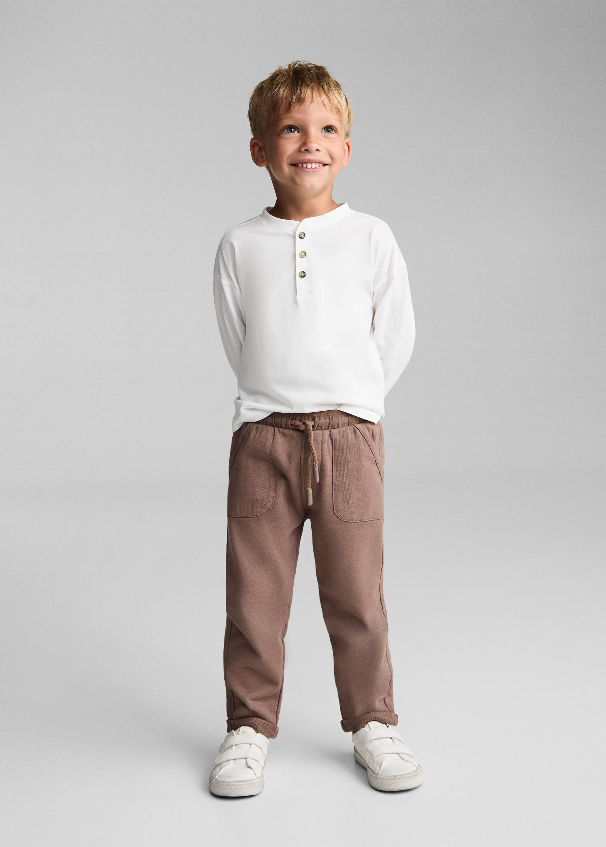 Cotton jogger-style trousers - General plane