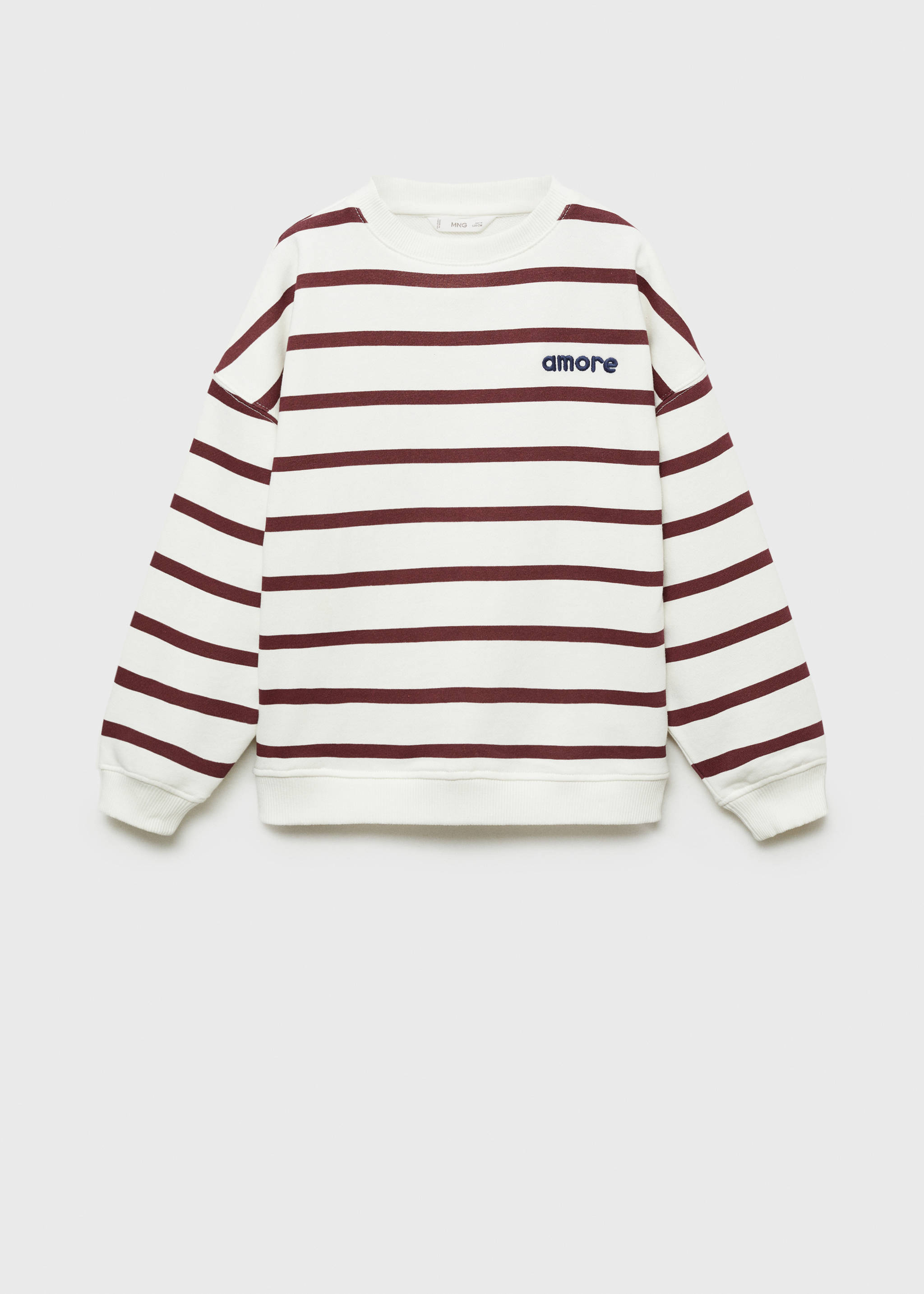 Embroidery striped sweatshirt - Article without model