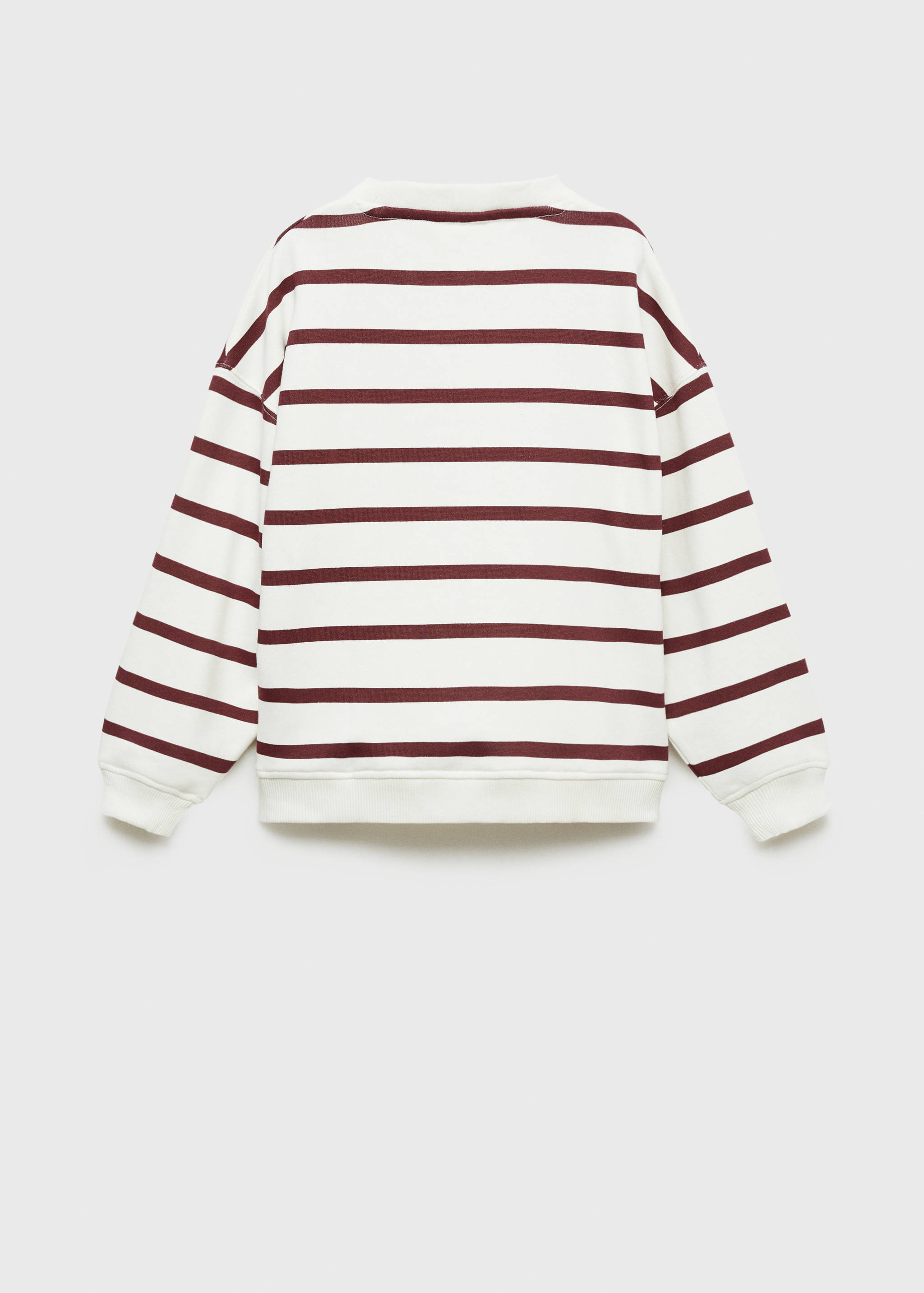 Embroidery striped sweatshirt - Reverse of the article