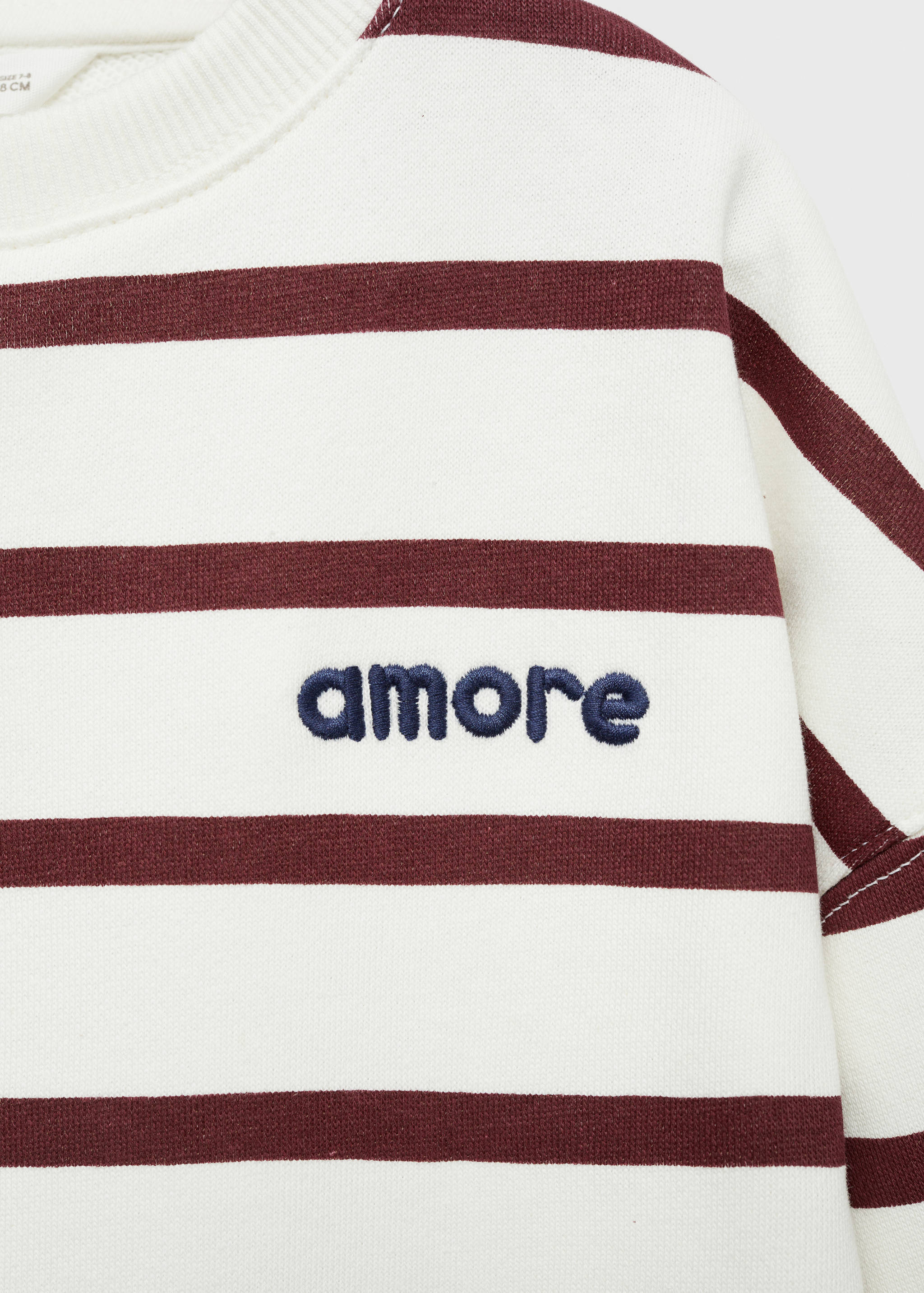Embroidery striped sweatshirt - Details of the article 8