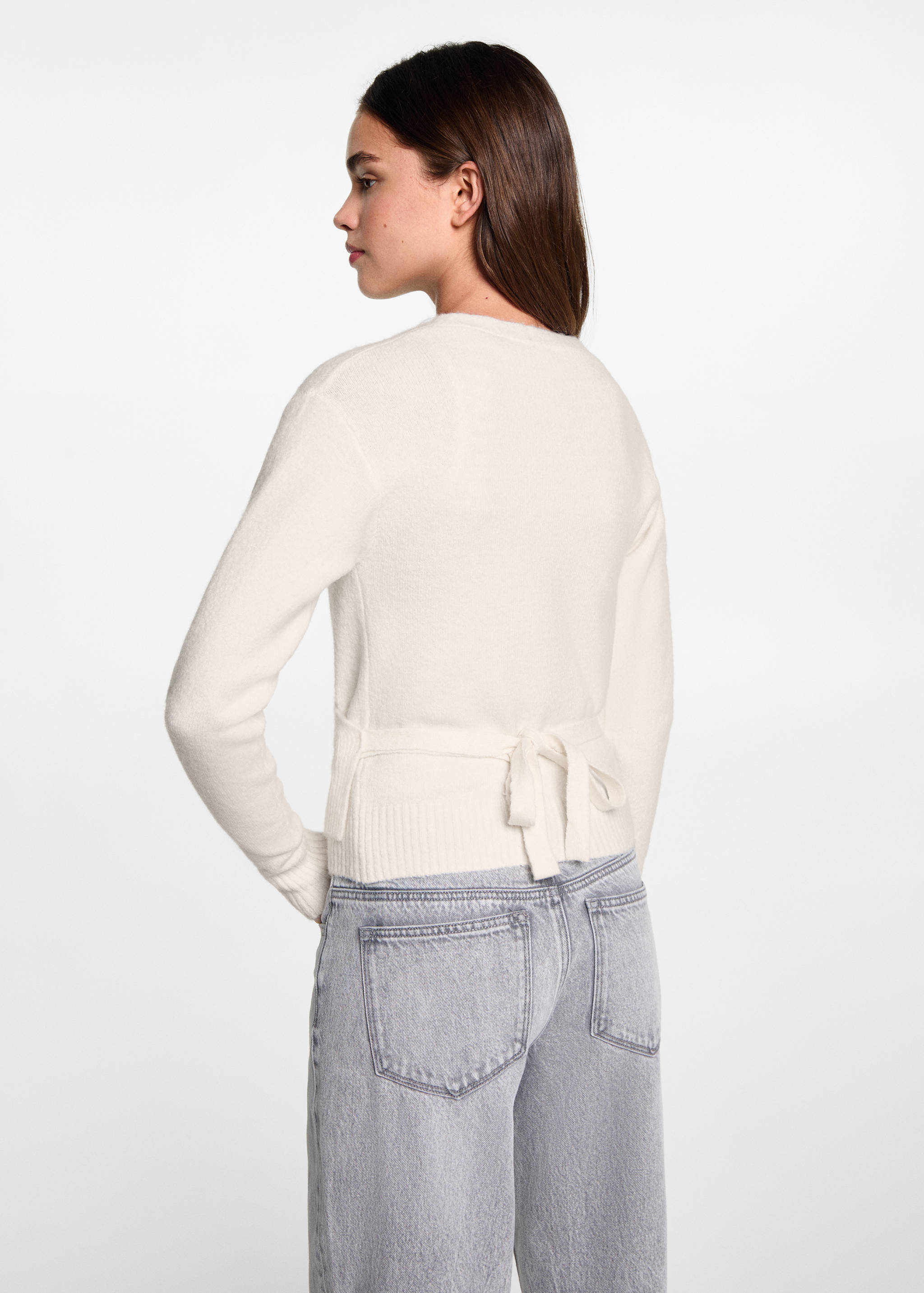 Cárdigan lazo cruzado - Reverso del artículo