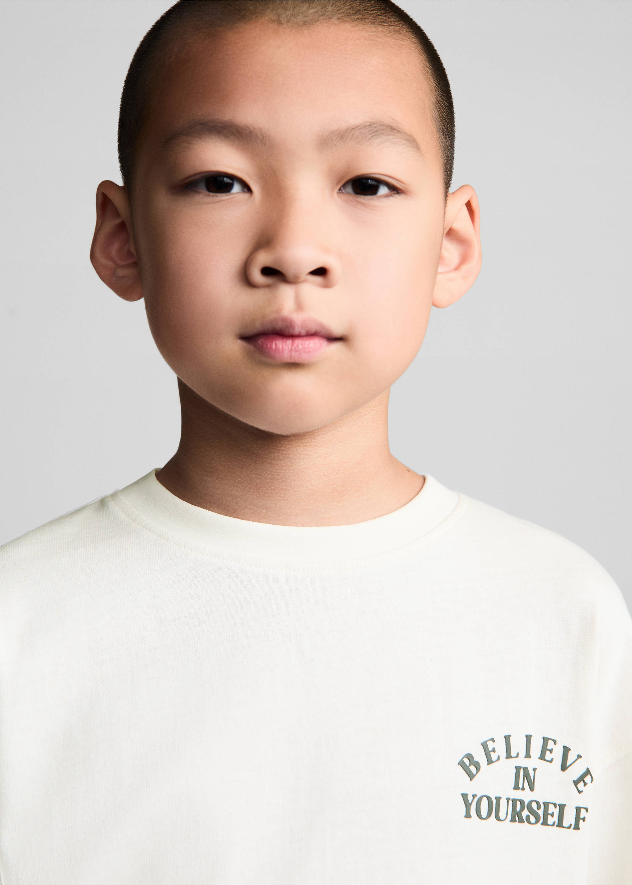 Printed long sleeve t-shirt - Reverse of the article, Off White. Ref: 77064783-00.