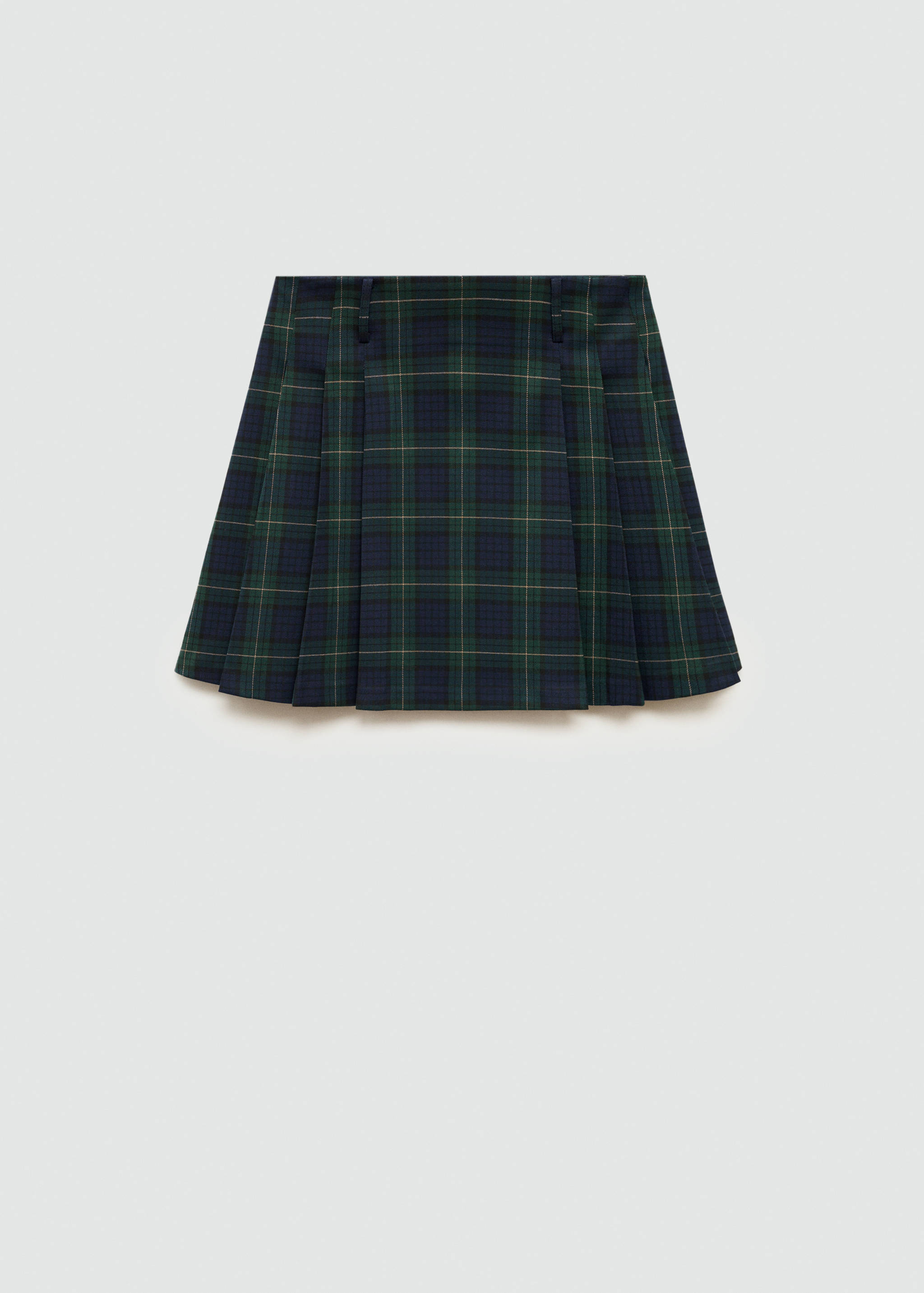 细条纹褶皱裙 - null