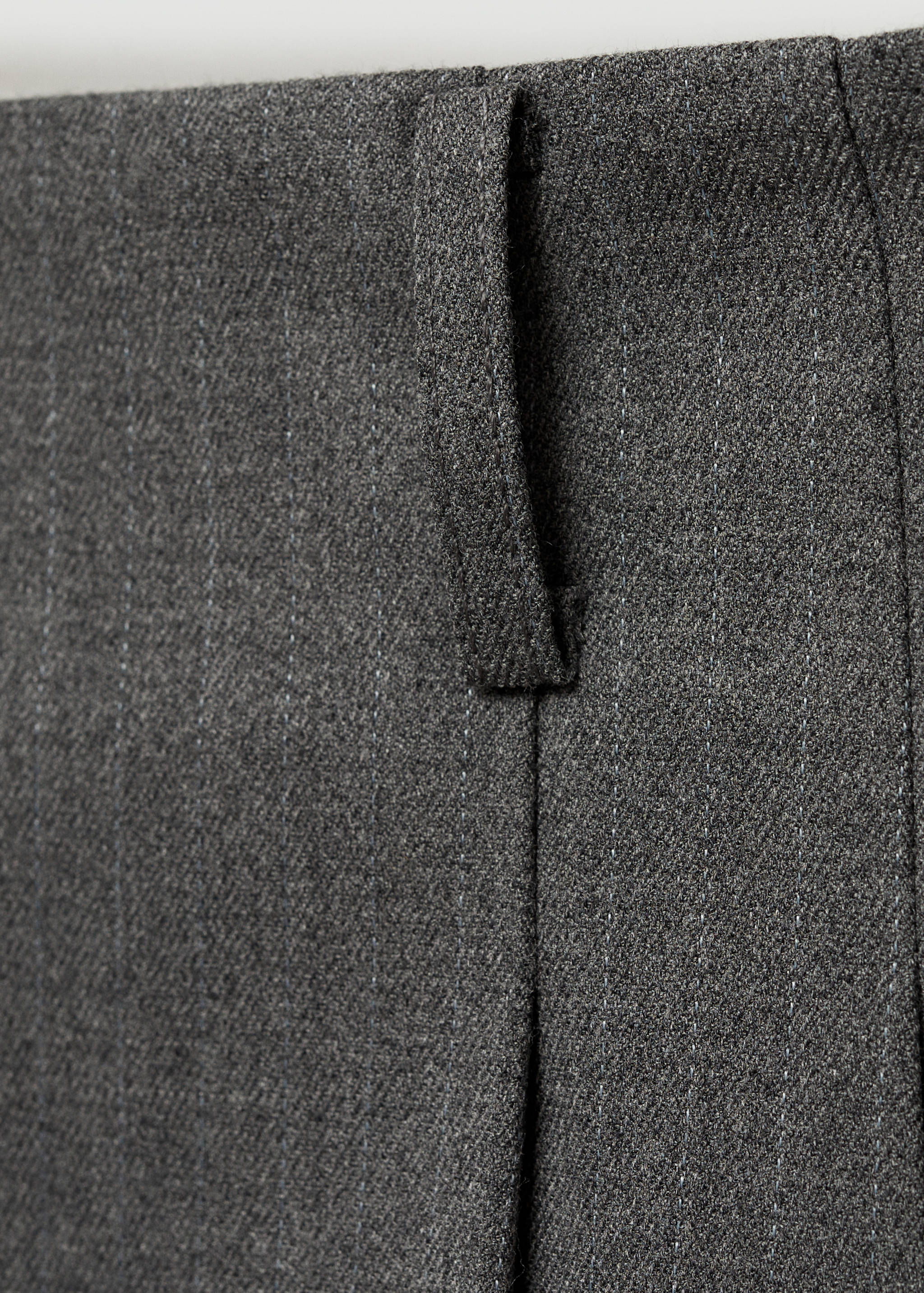 细条纹褶皱裙 - null