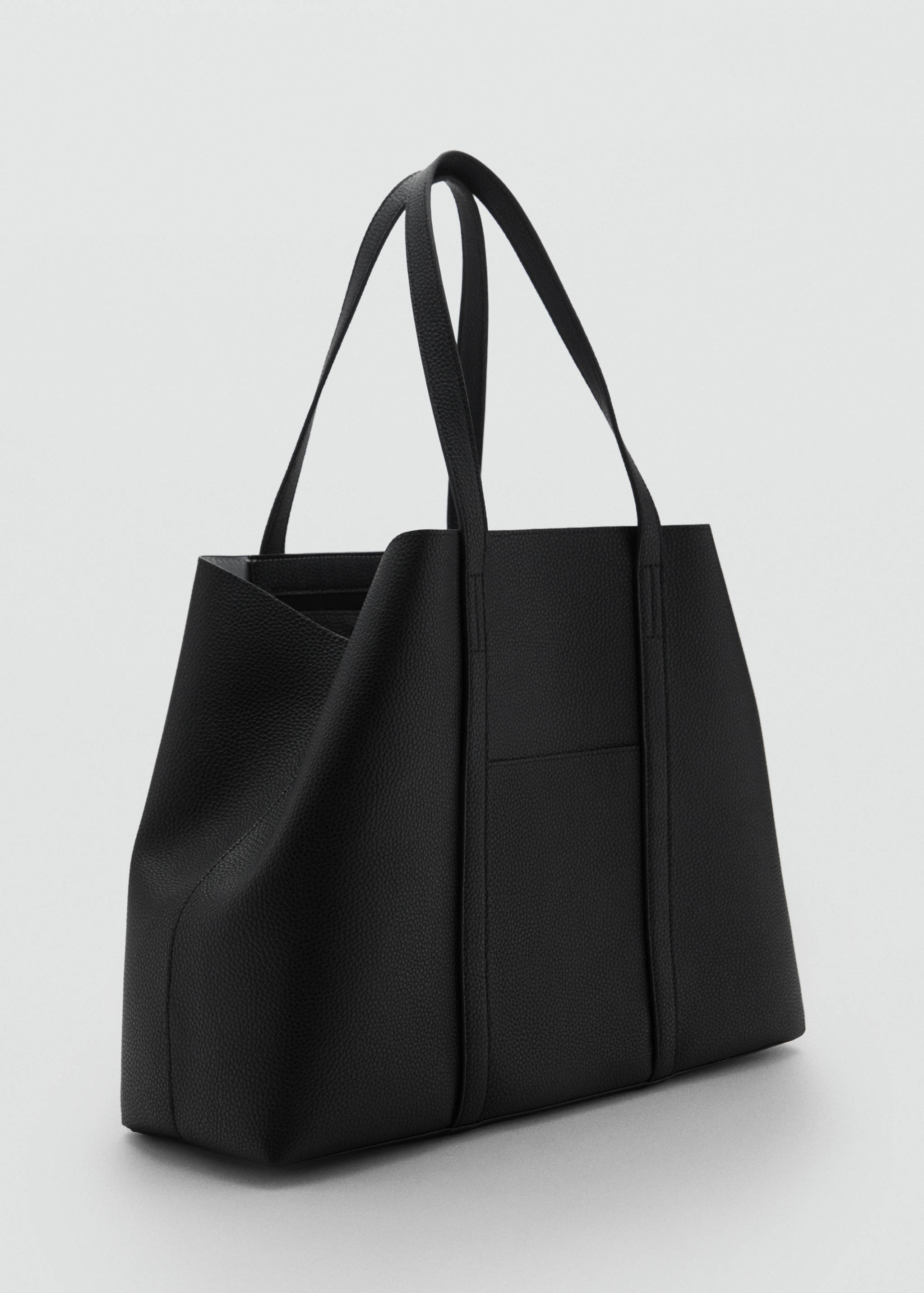 Faux-leather shopper bag - Medium plane