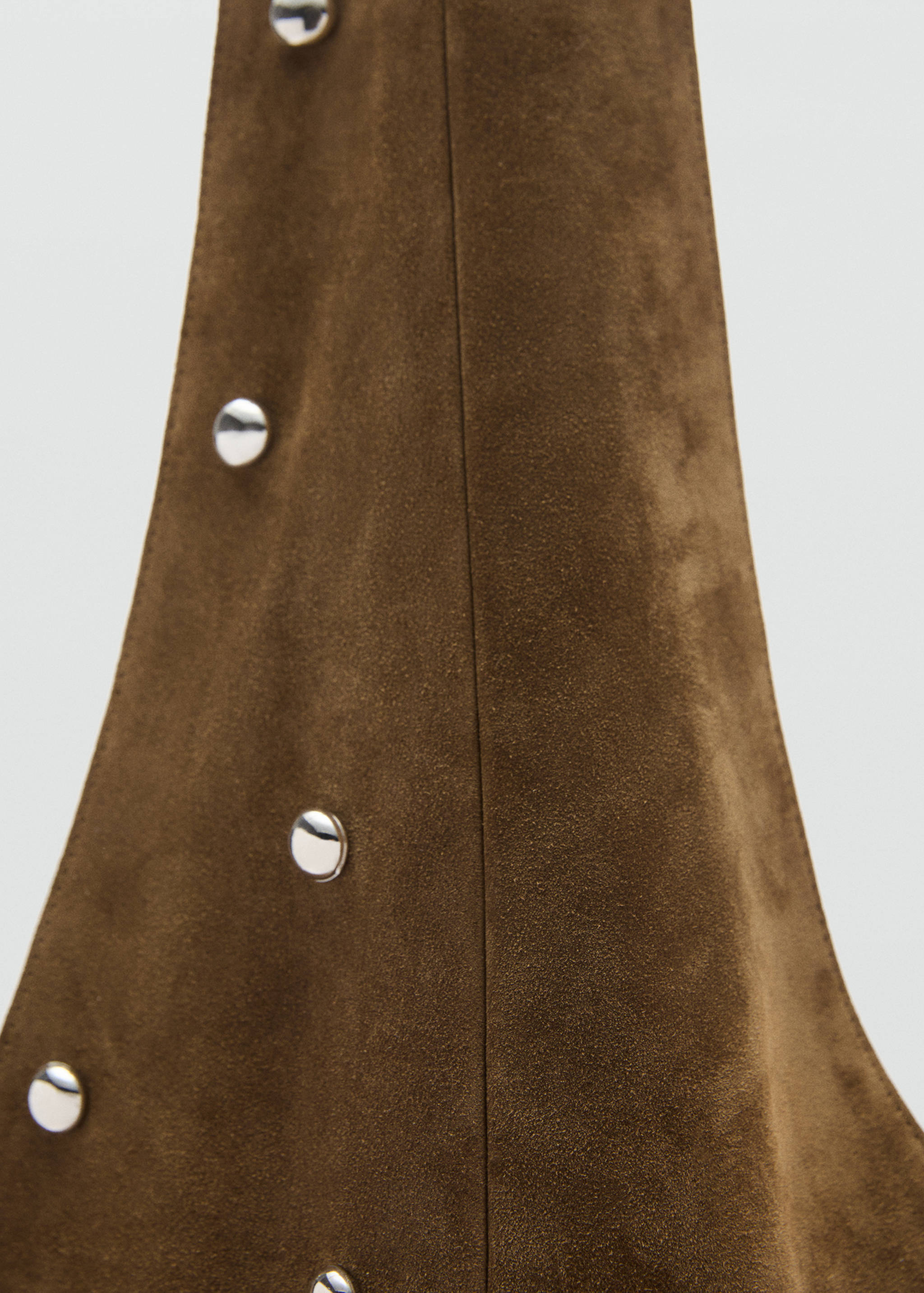 Suede leather studded handbag - Details of the article 2