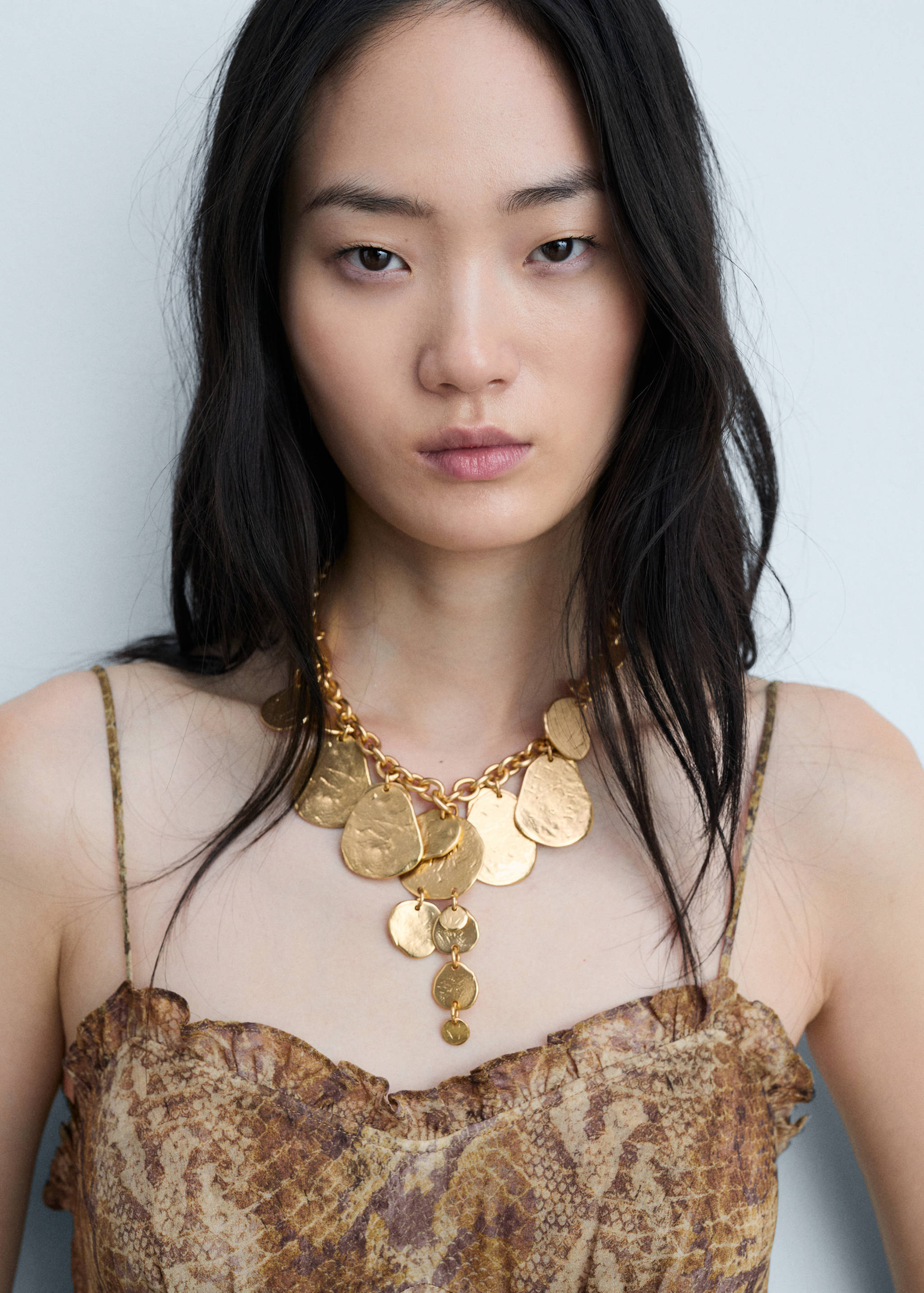 Animal-print chiffon dress - Details of the article 1