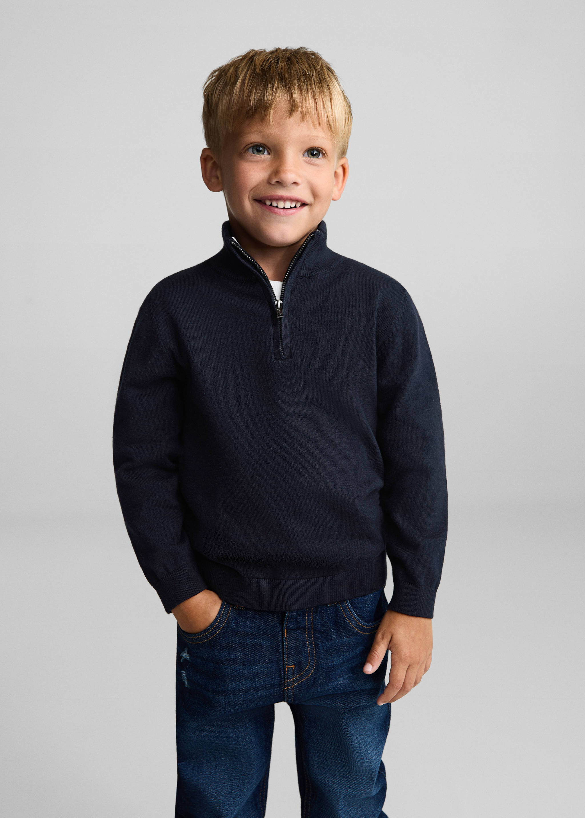 Zip neck jumper - Medium plane