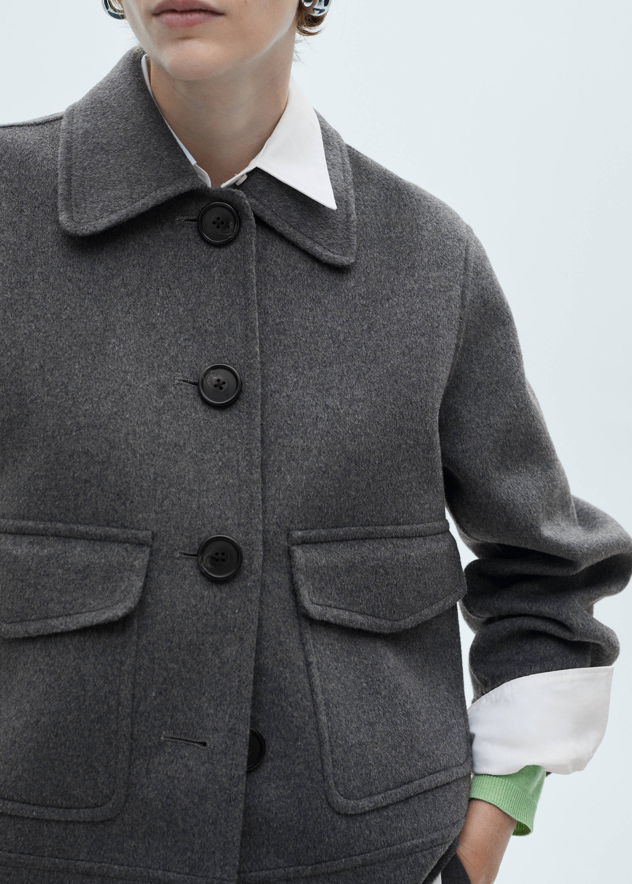 Wool jacket with pockets - Details of the article 6