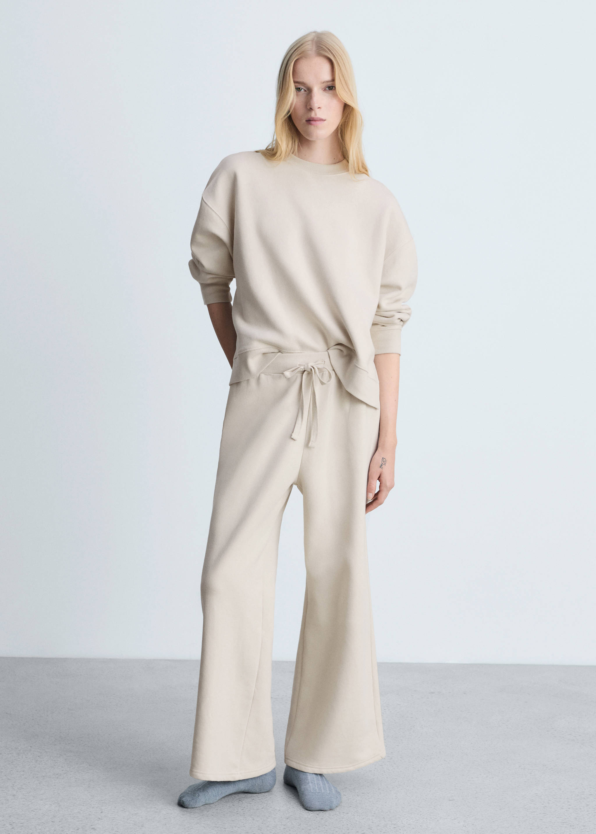 Pantalon tissu éponge coton - Plan général