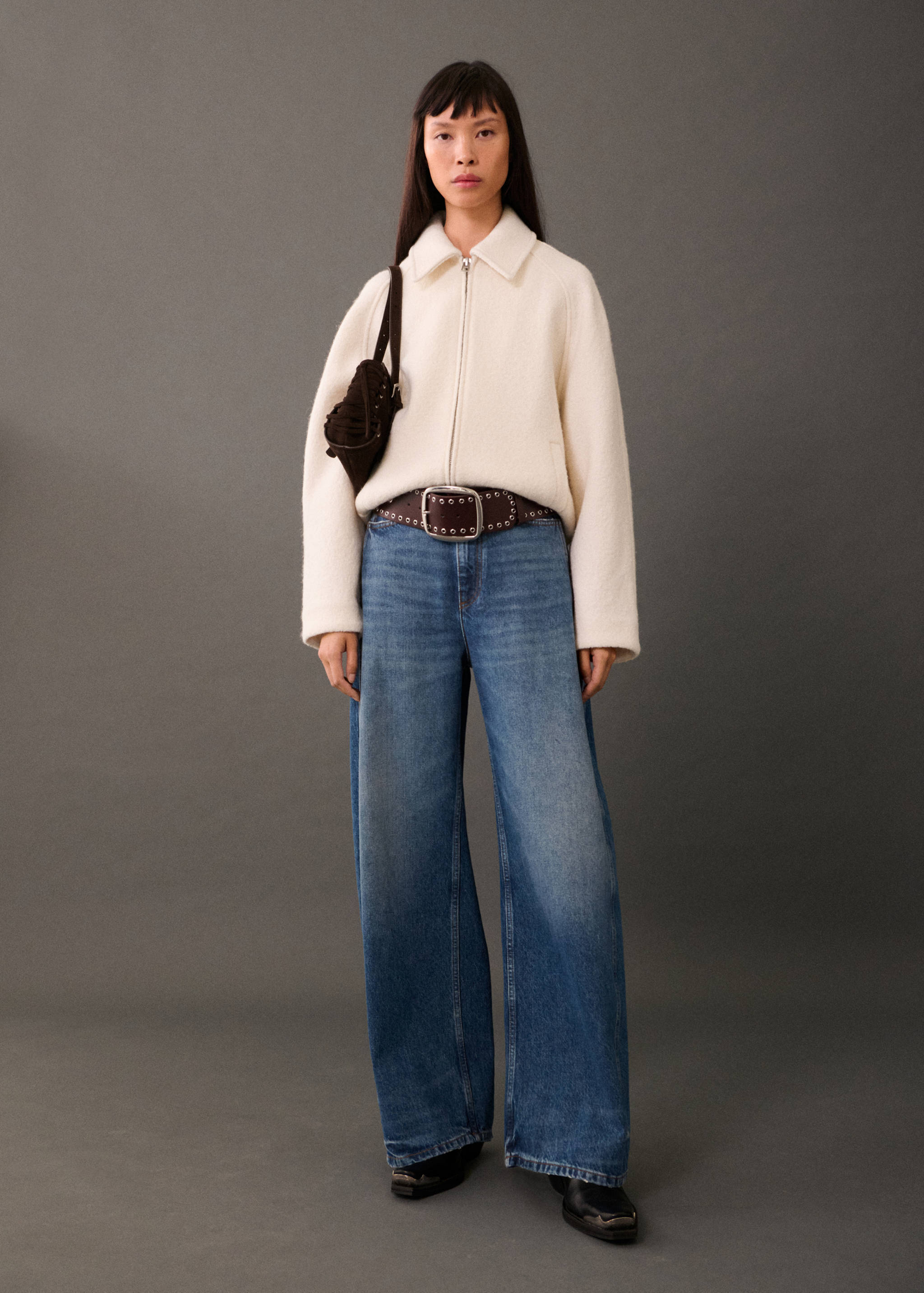 Chaqueta lana bolsillos - Plano general