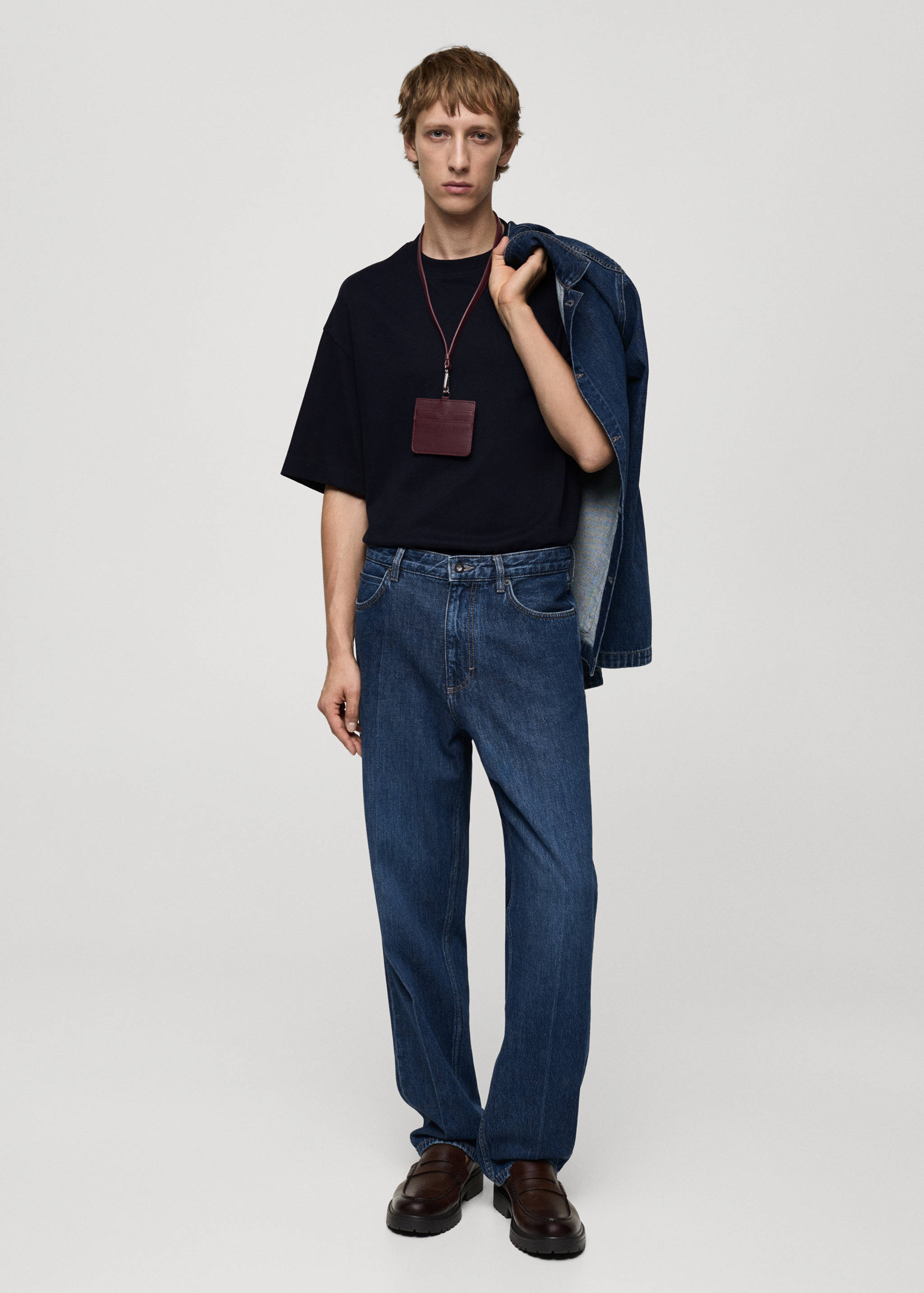 Faux-leather strap card holder - General plane