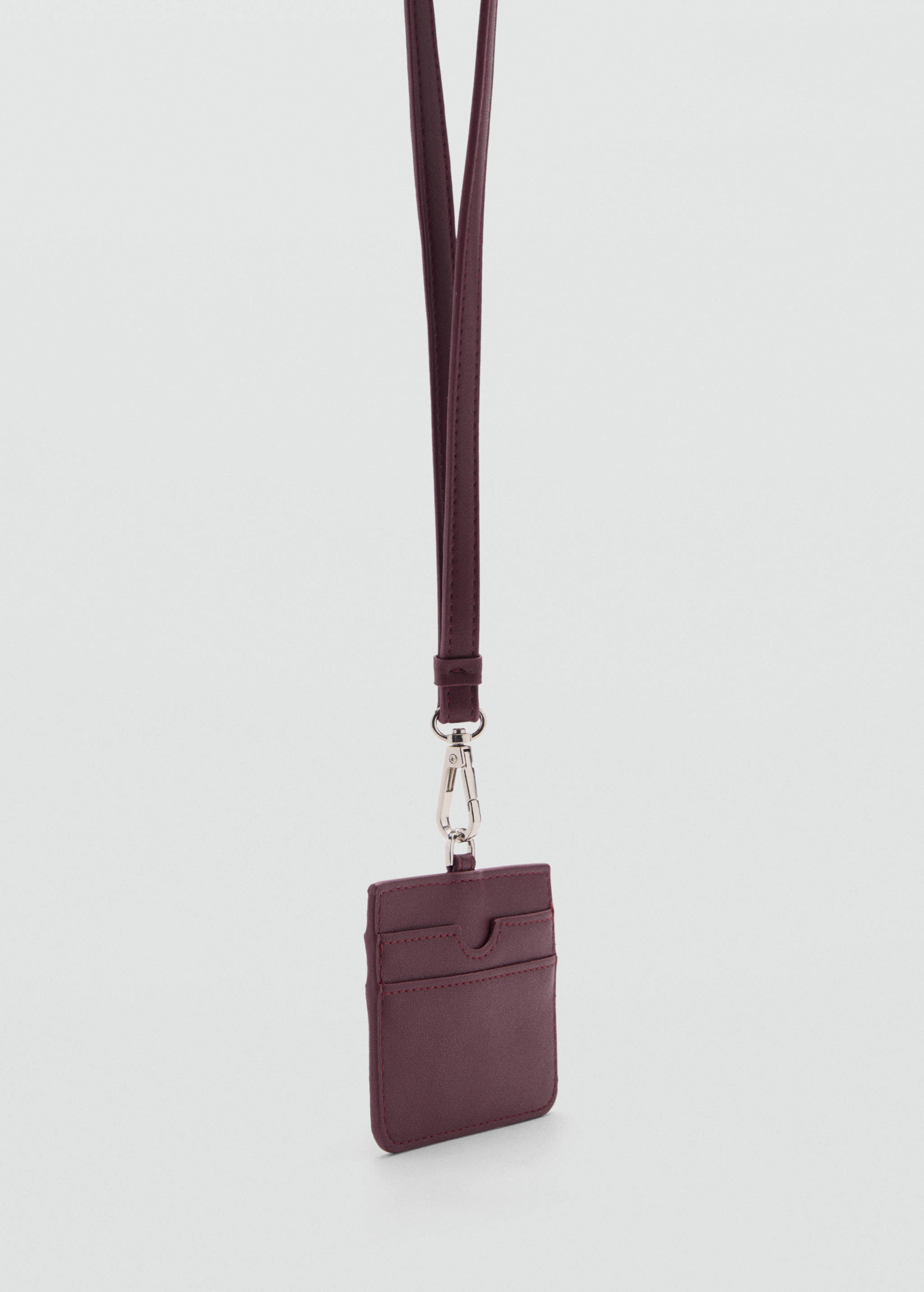 Faux-leather strap card holder - Medium plane