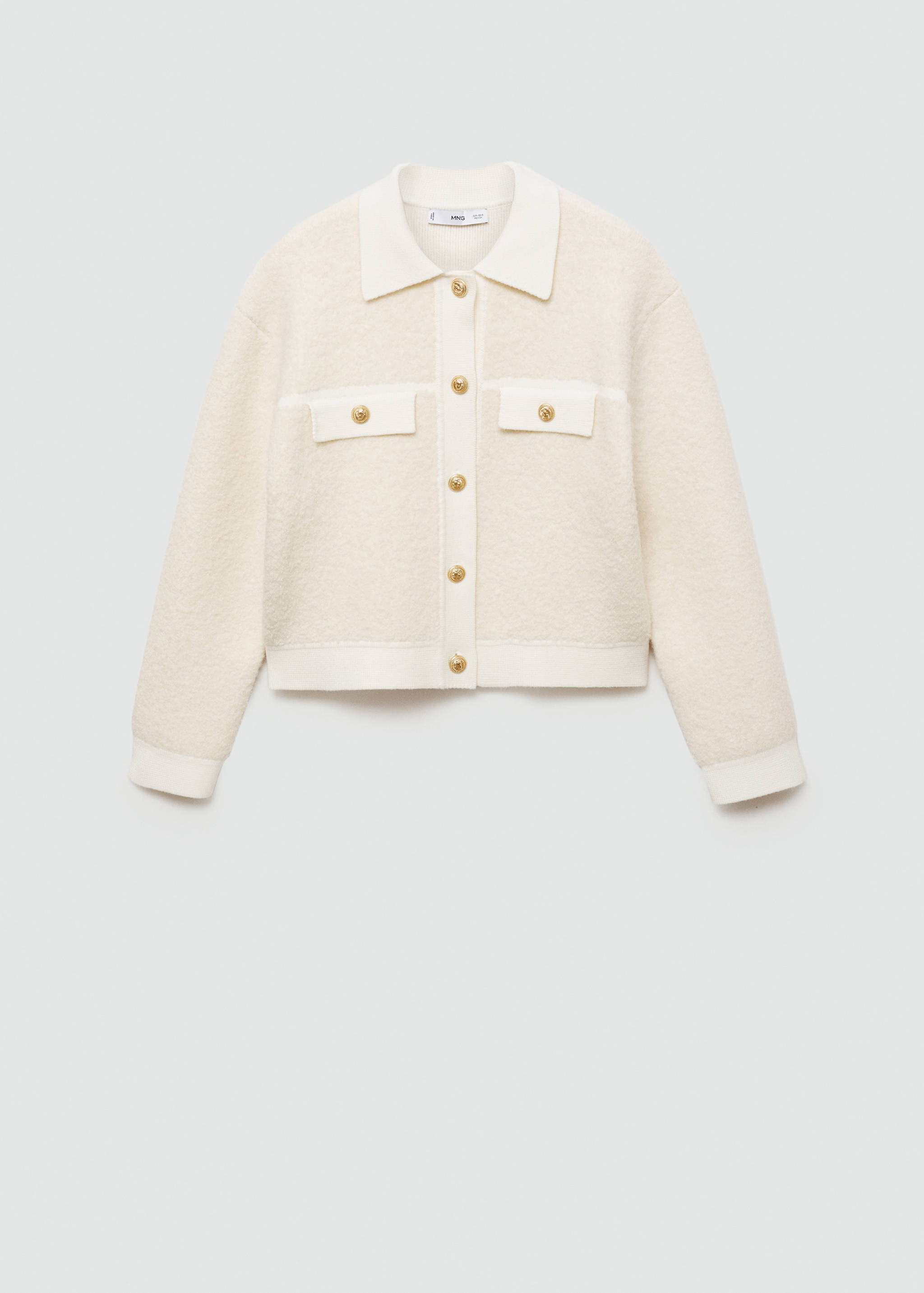 Knitted buttoned jacket - Article without model