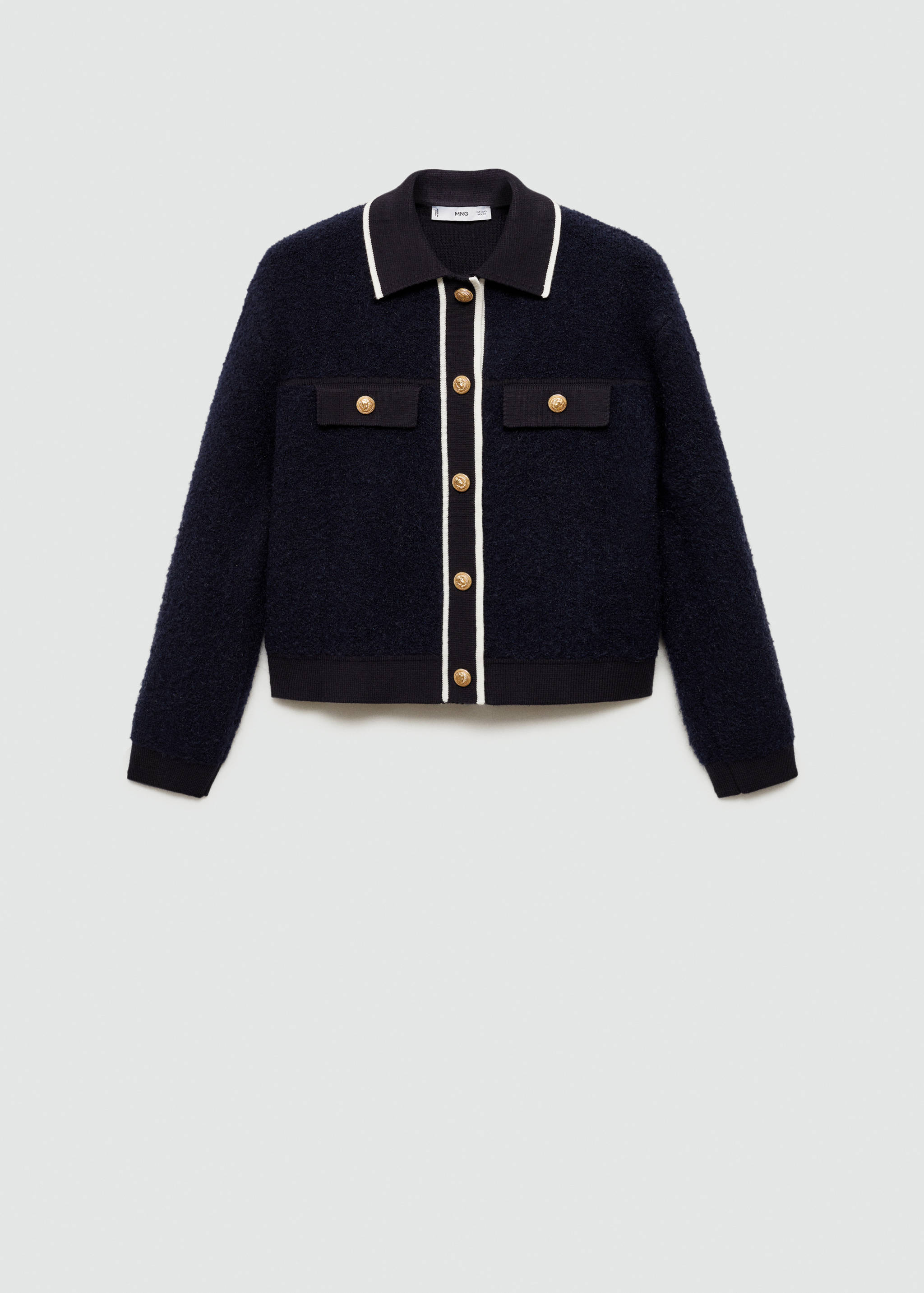 Knitted buttoned jacket - Article without model