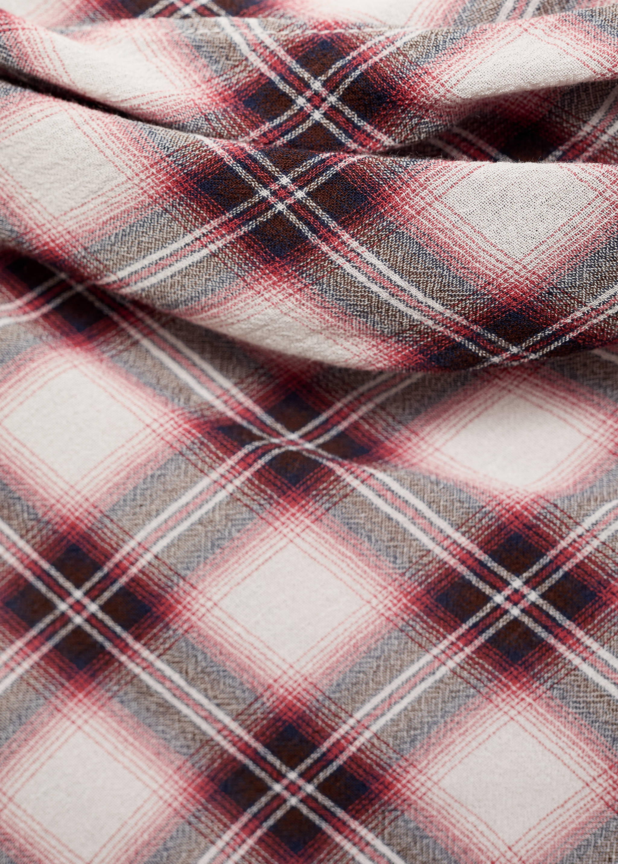 Asymmetric checked blouse - Details of the article 8