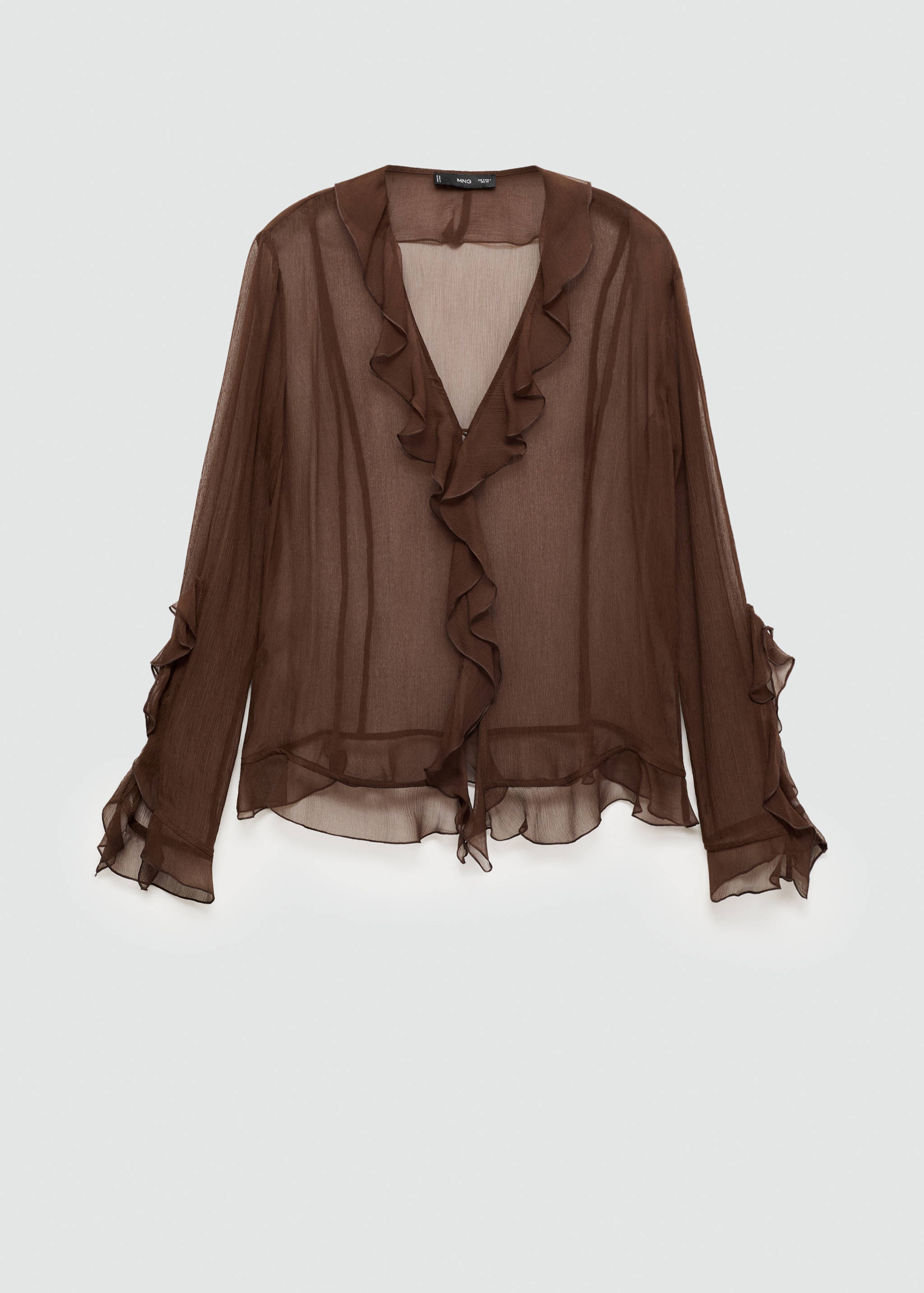 Semi-transparent ruffled blouse - Article without model