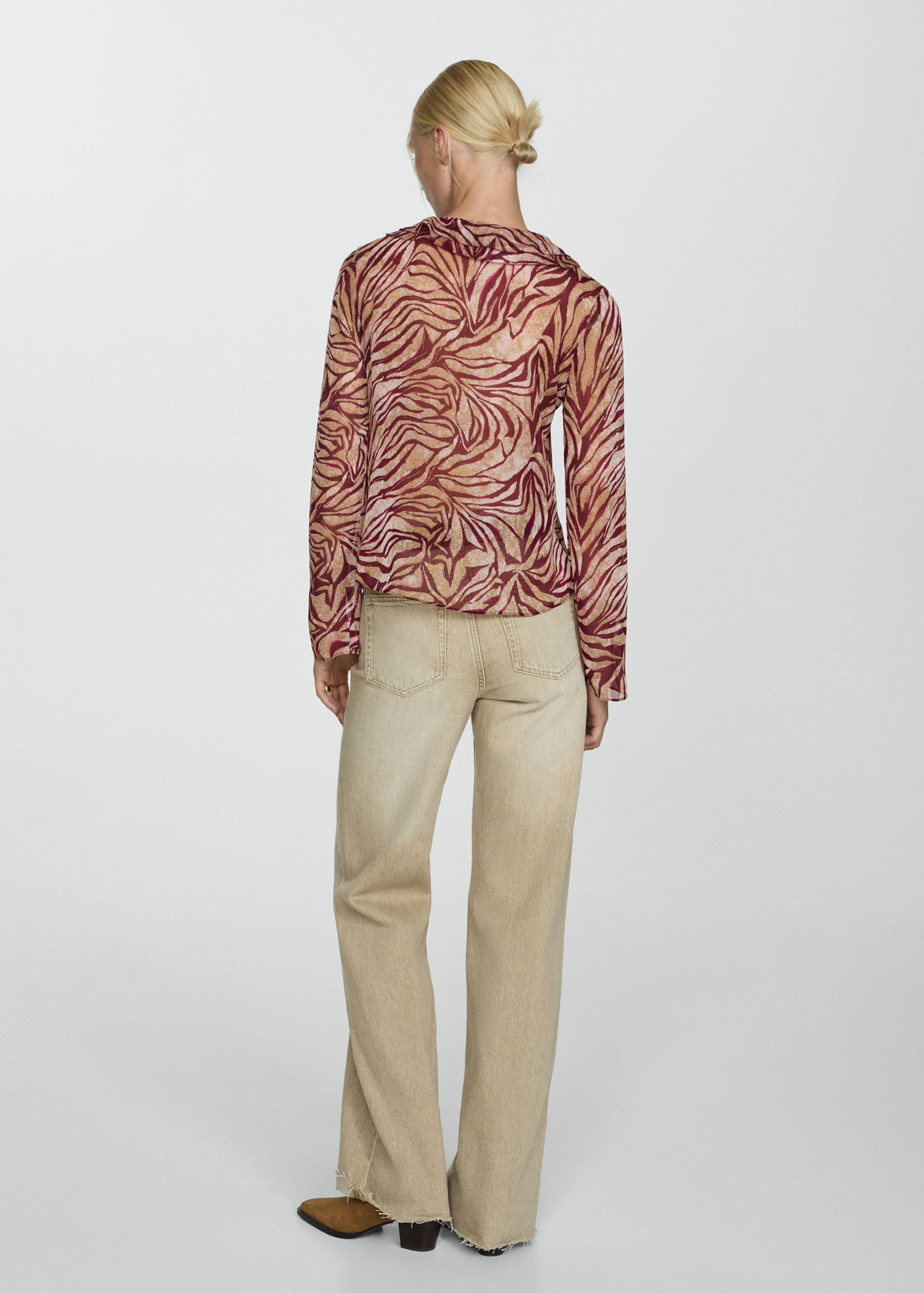 Blusa estampada volantes - Reverso del artículo