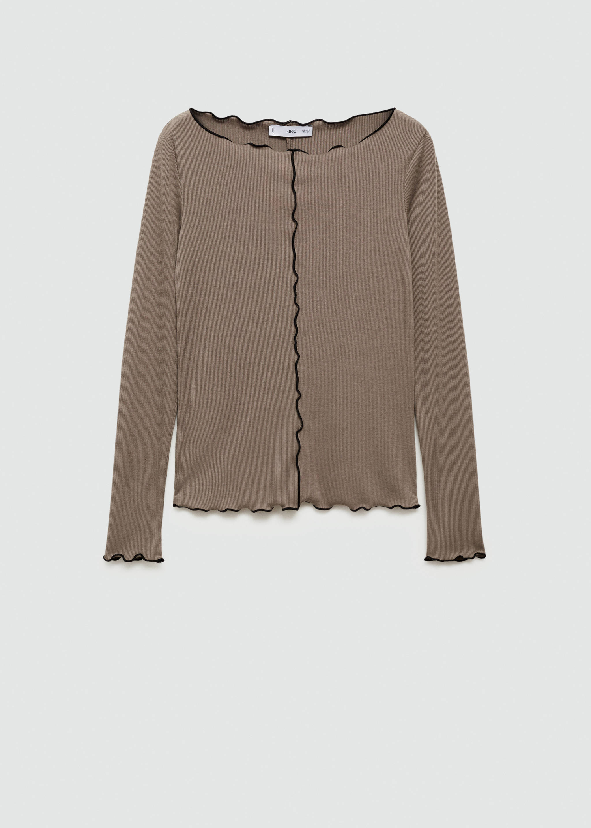 Long-sleeved t-shirt with decorative seams - Article without model